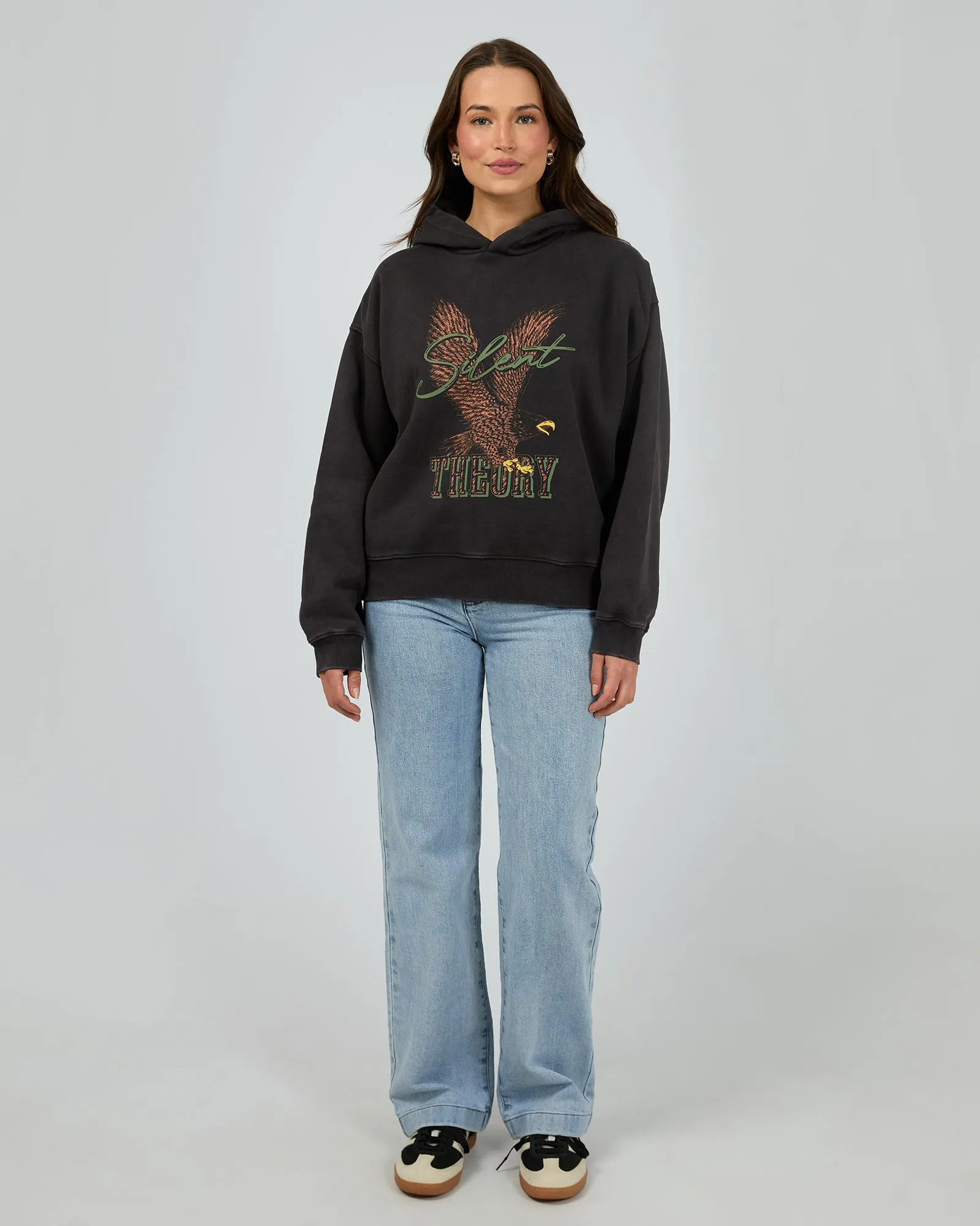 Departed Hoodie Washed Black