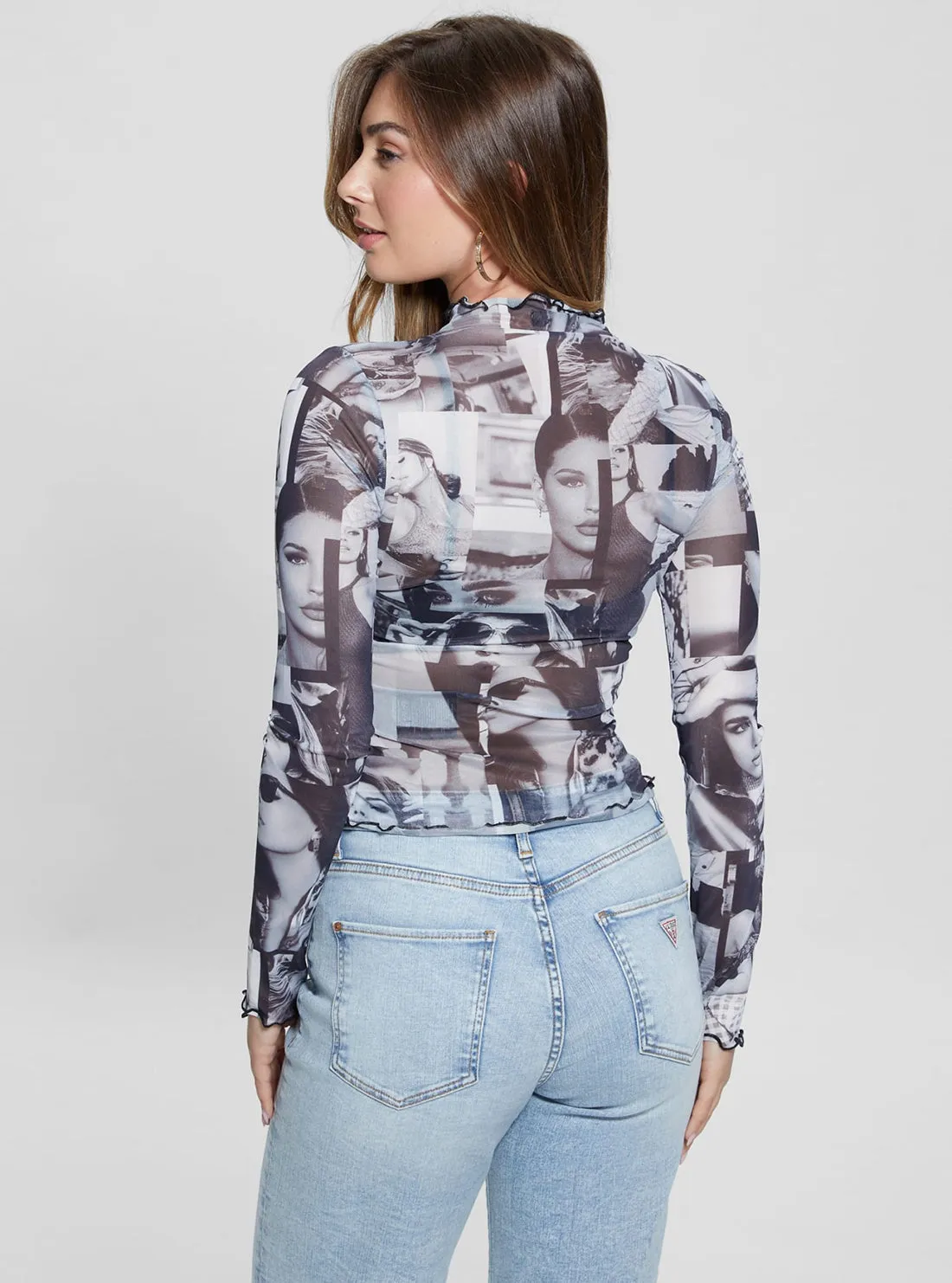 Eco Collage Adriana Mesh Top Guess