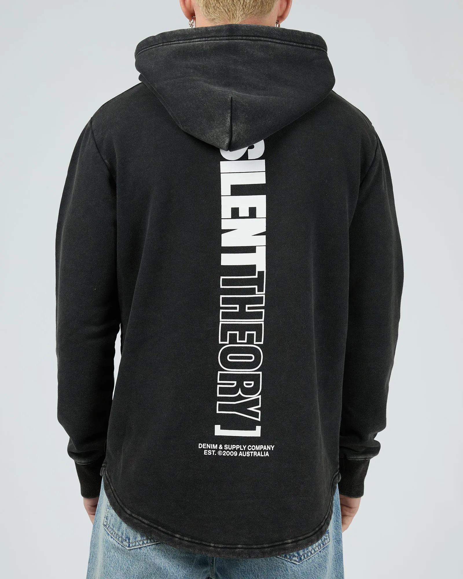 Elite Scoop Hoodie Washed Black