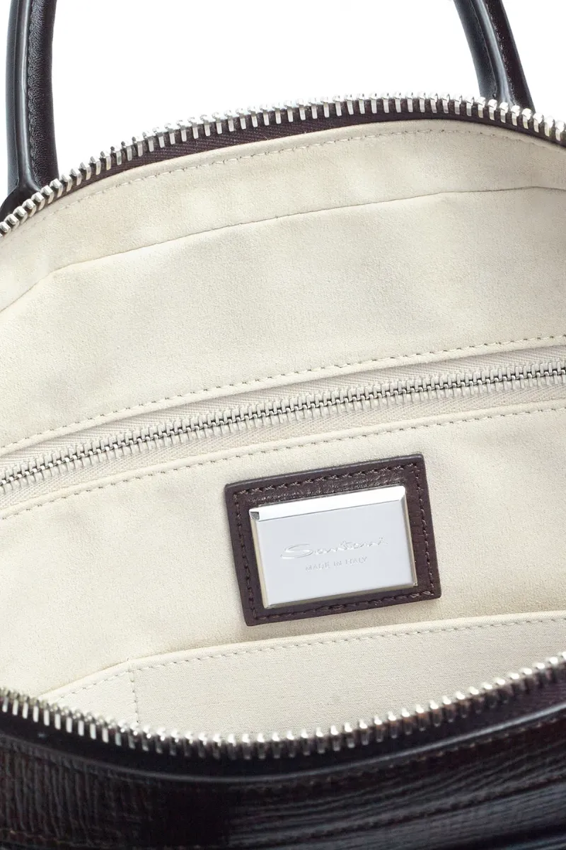 Embossed Leather Briefcase