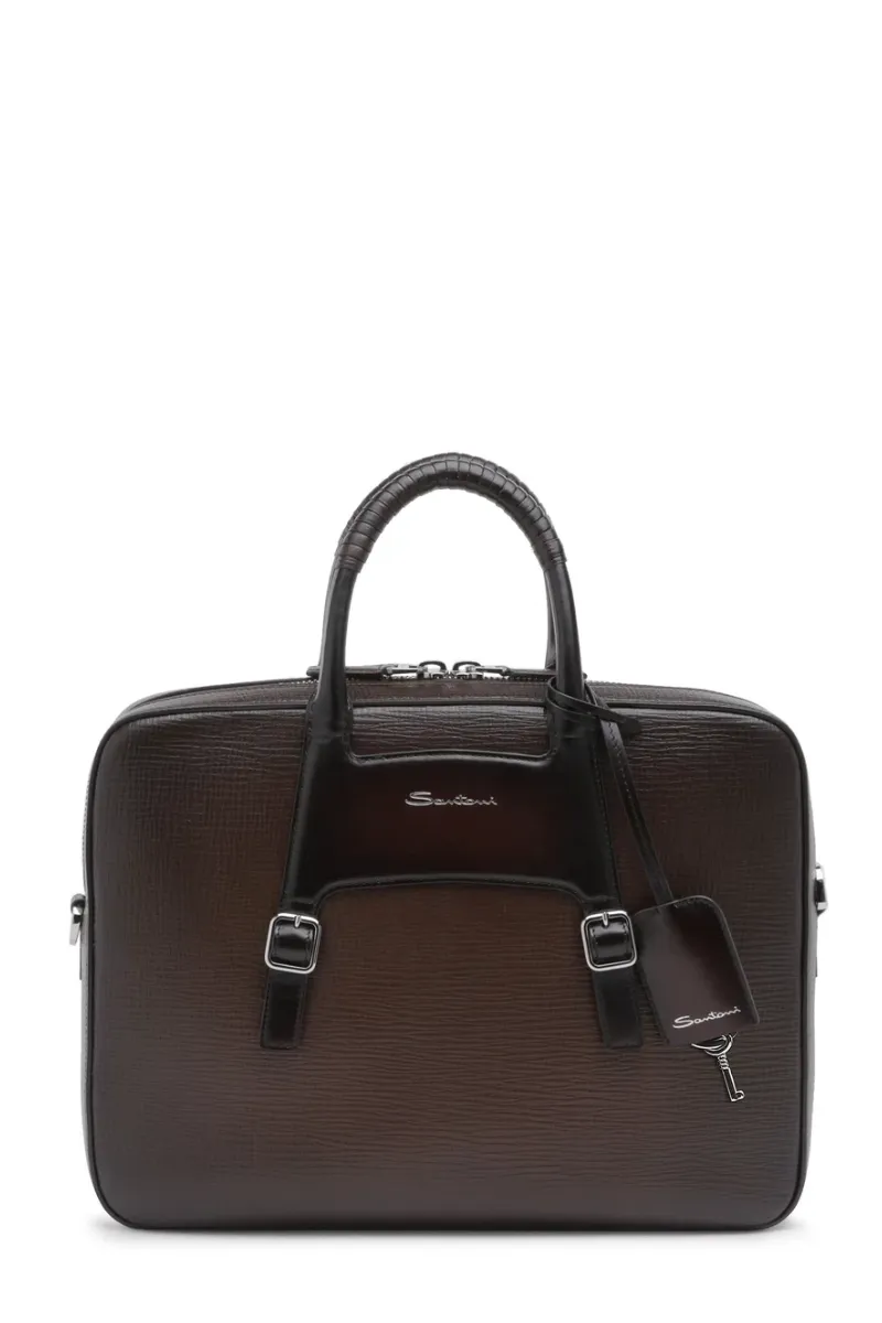 Embossed Leather Briefcase