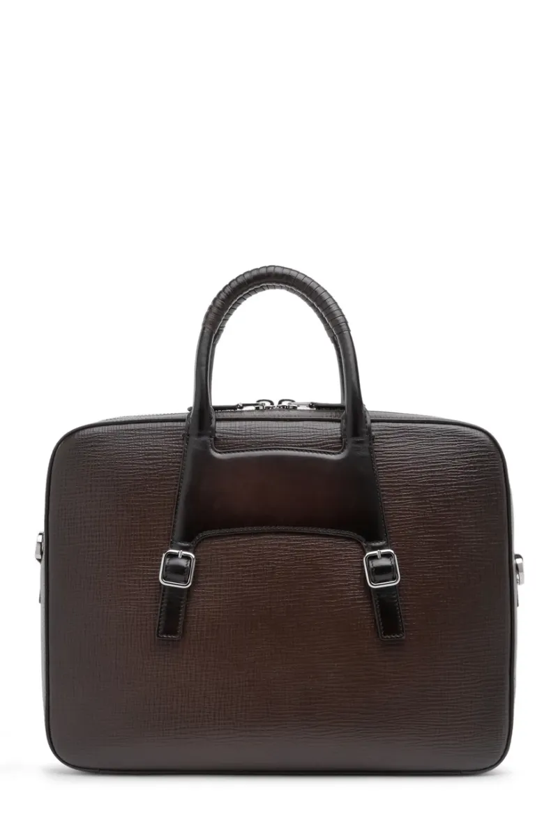 Embossed Leather Briefcase