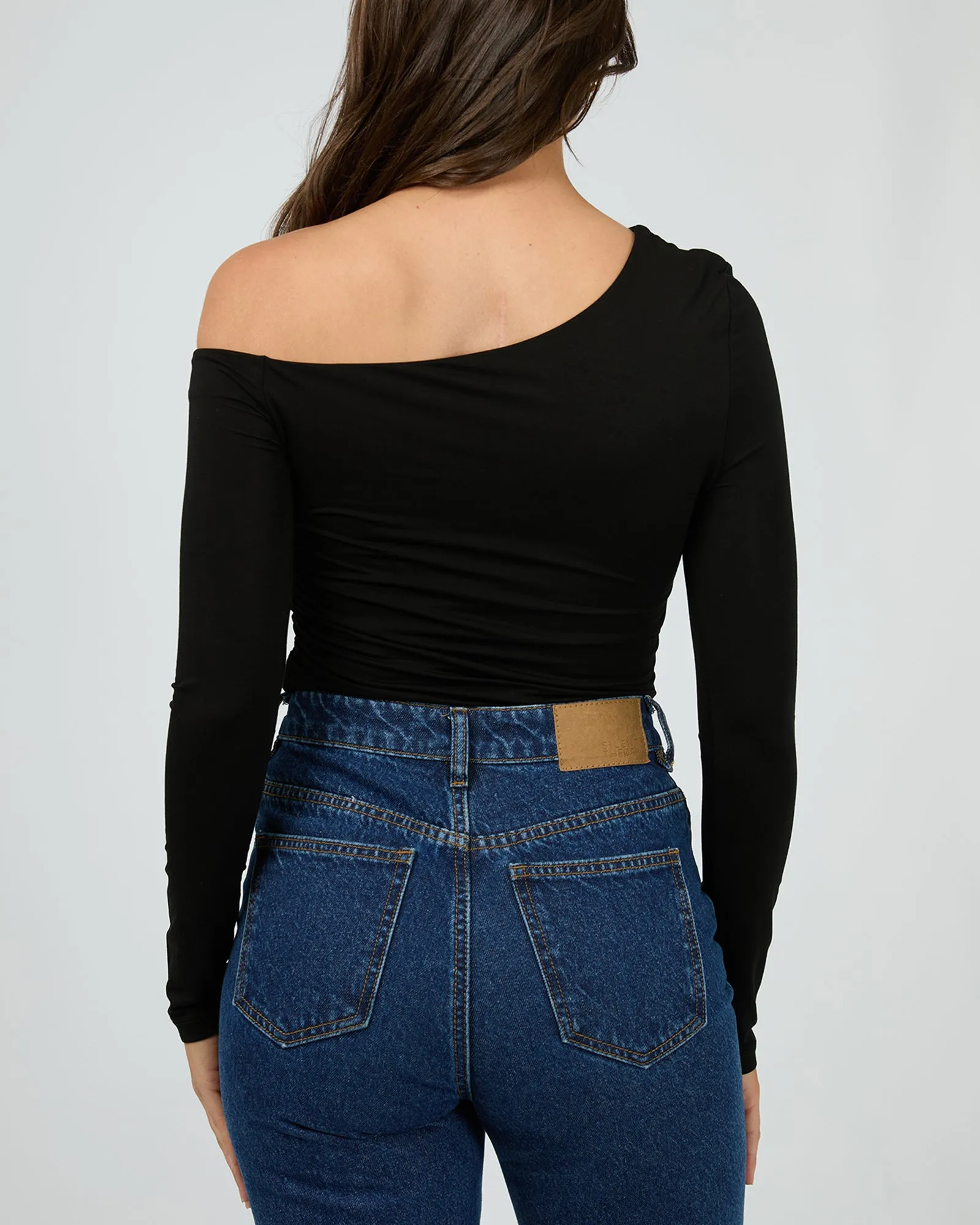 Evie Ruched Long Sleeve Black