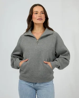 Frankie 1/4 Zip Charcoal