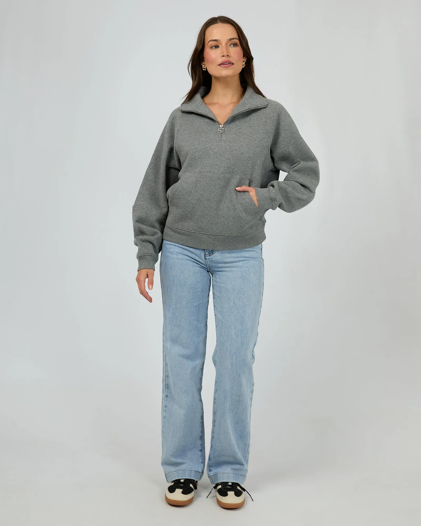 Frankie 1/4 Zip Charcoal