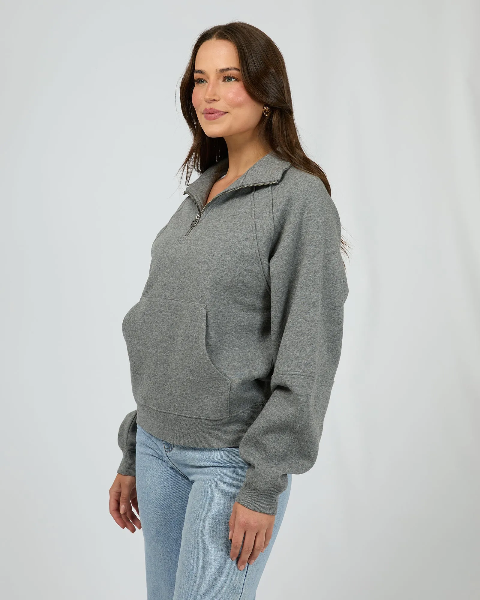 Frankie 1/4 Zip Charcoal