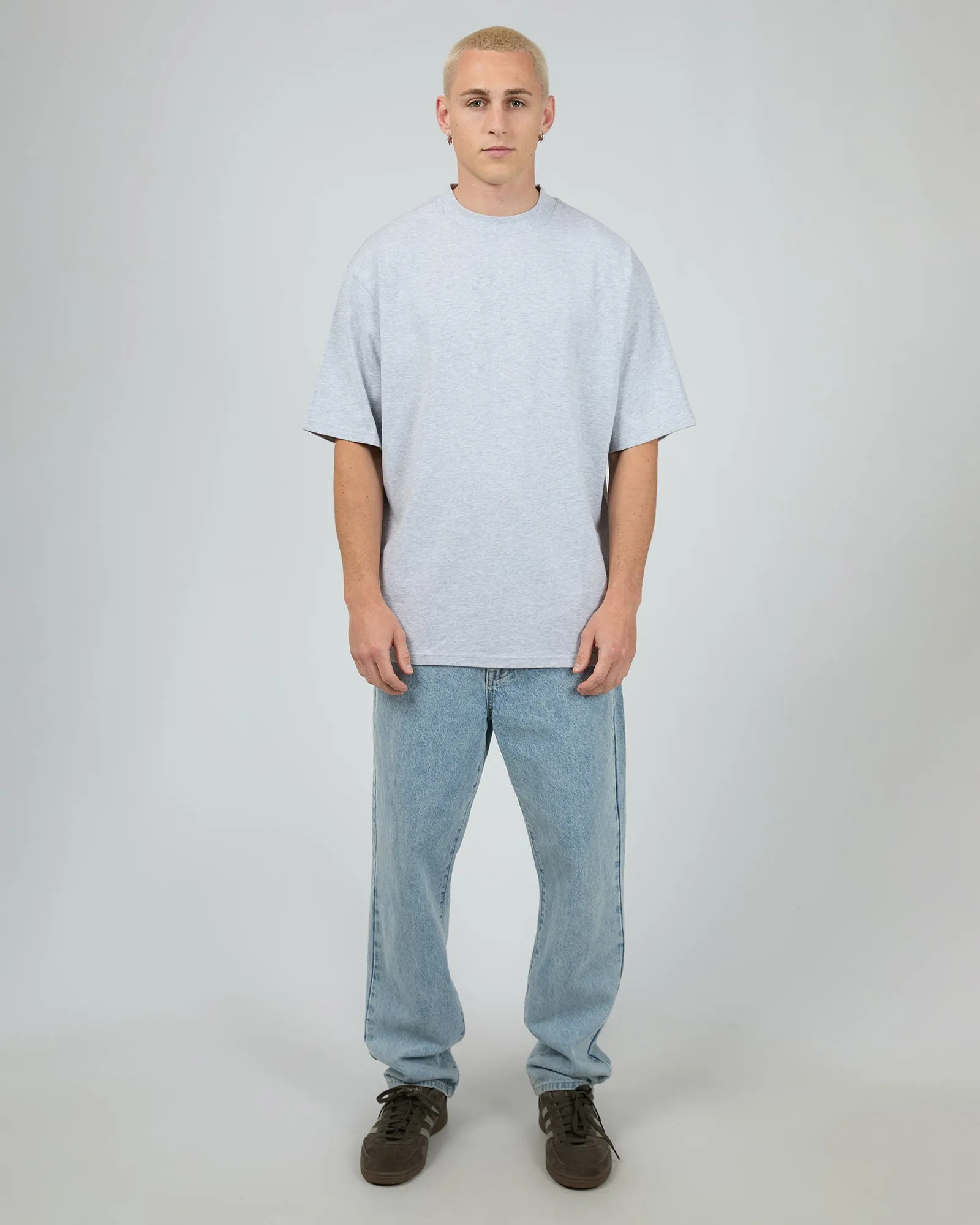 Heavy Weight Tee Grey Marle