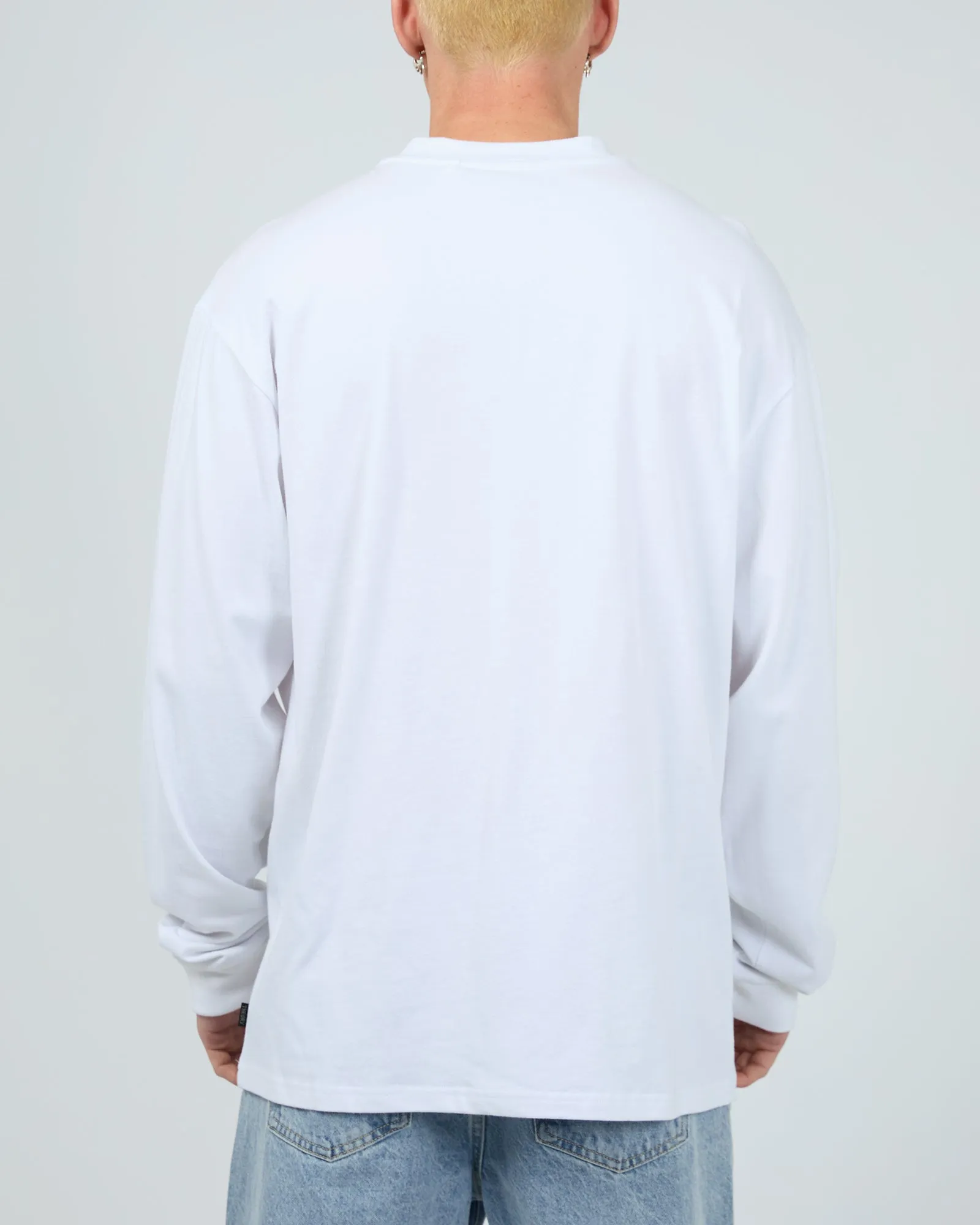 Henley Ls Top White