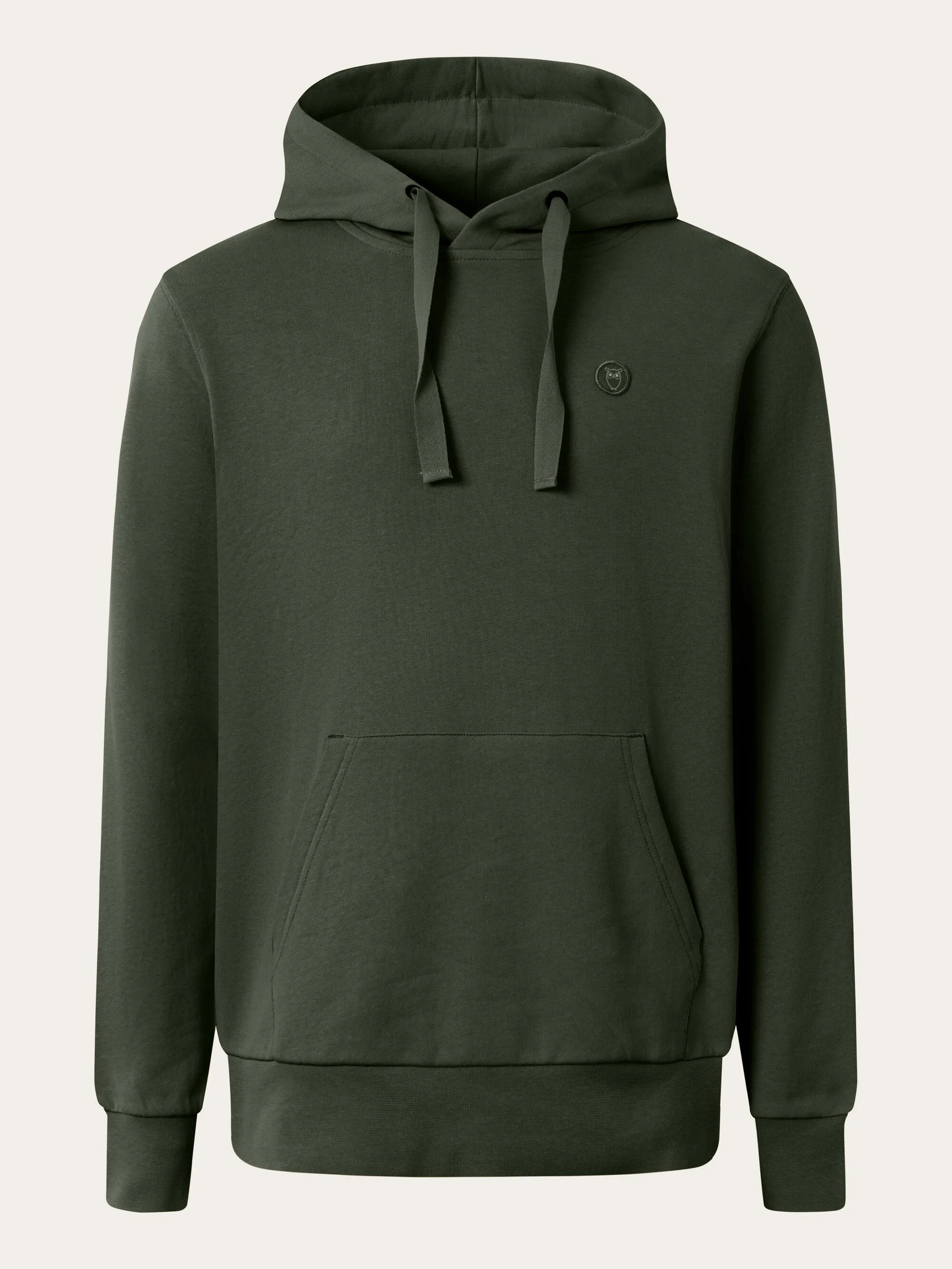 Hood basic badge sweat - Forrest Night Knowledge Cotton