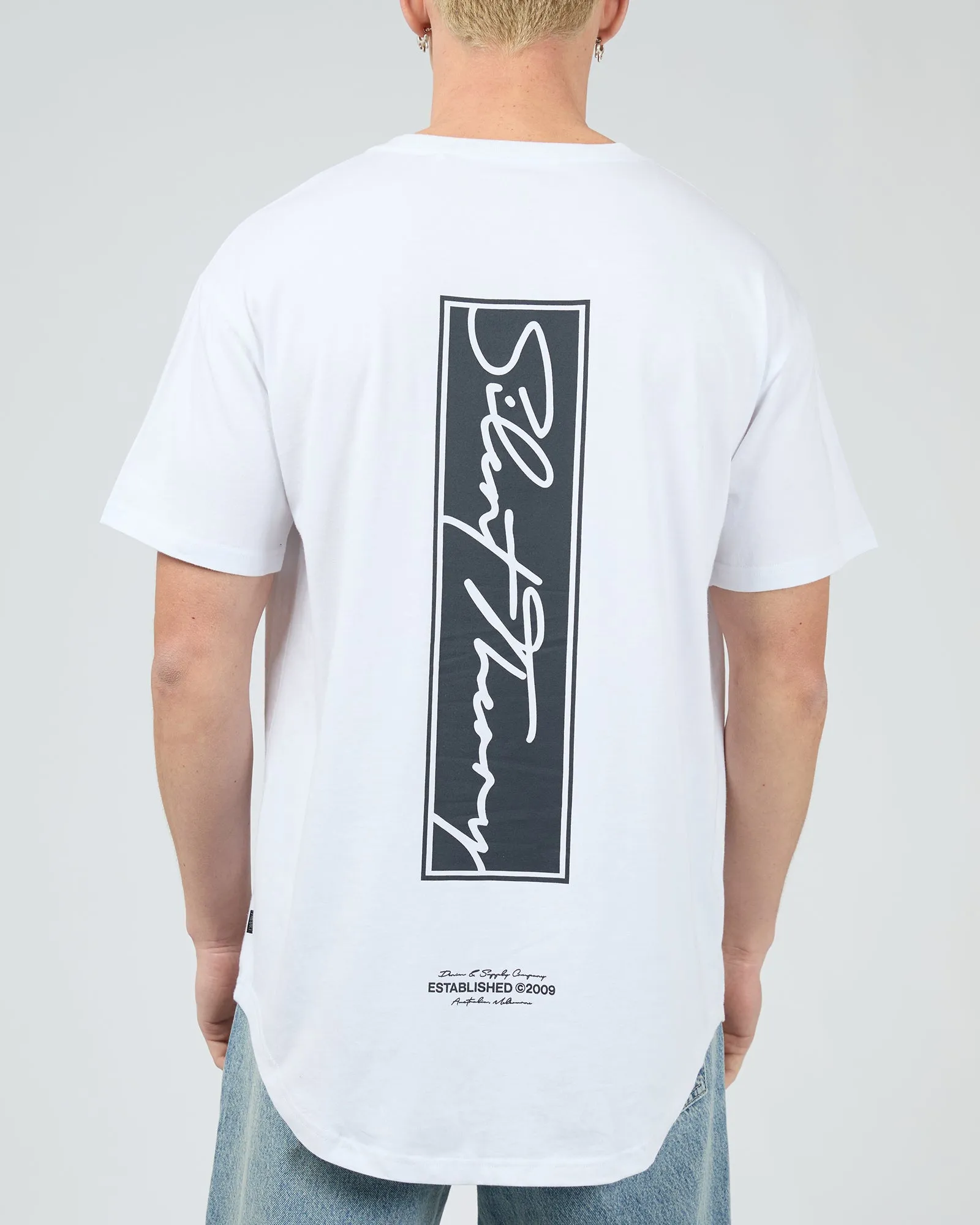 Invest Scoop Tee White