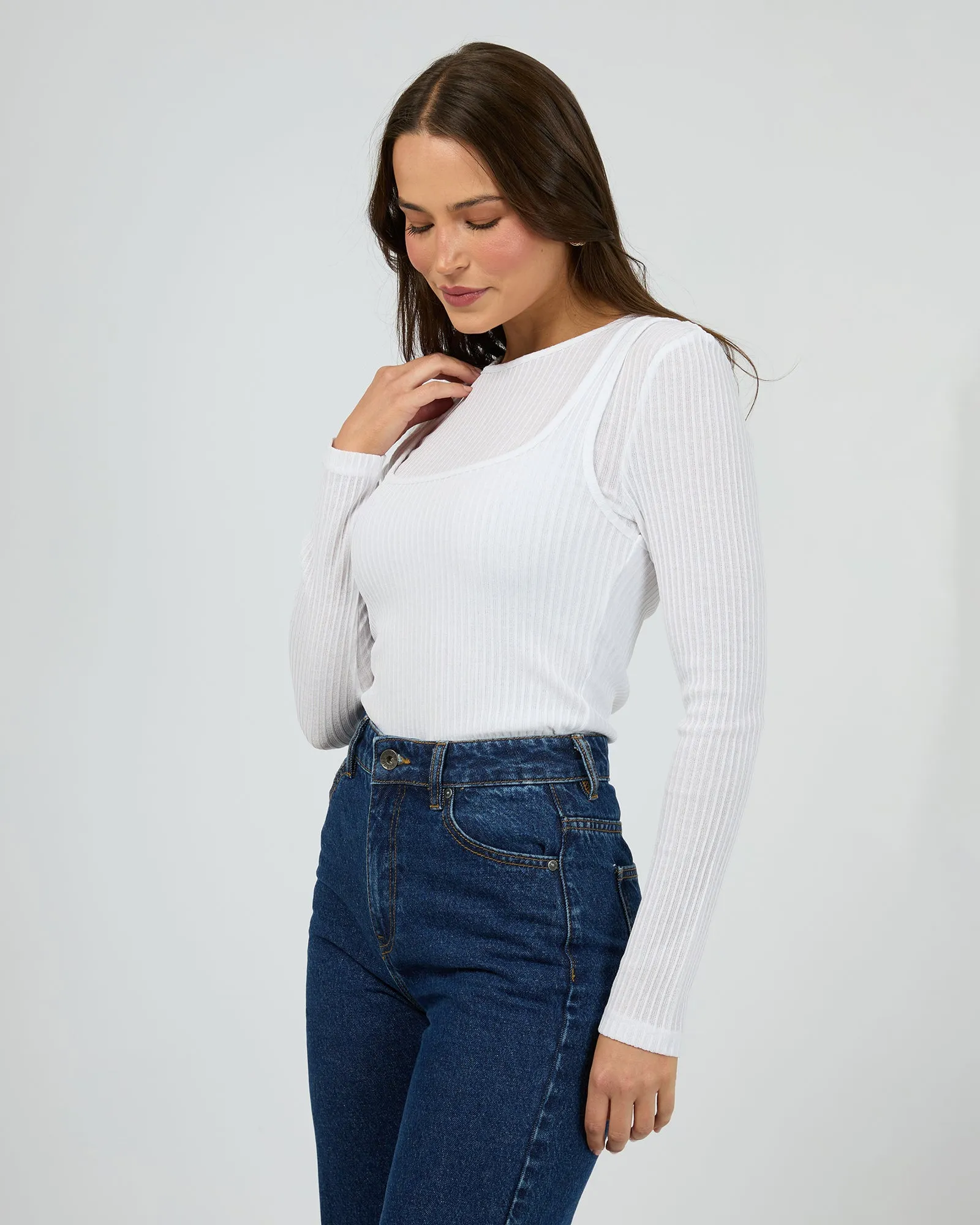 Leia Layering Long Sleeve White