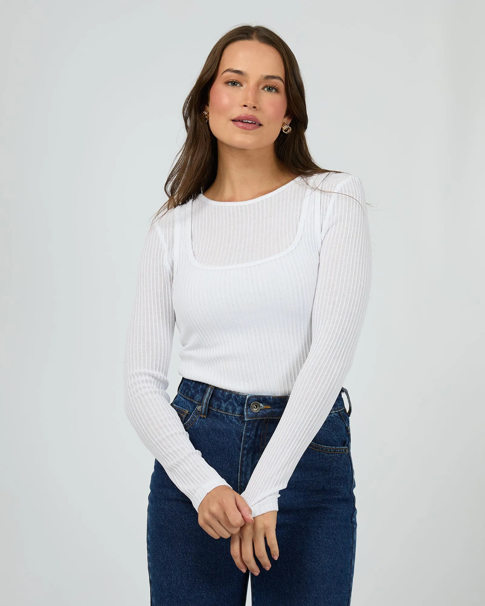 Leia Layering Long Sleeve White