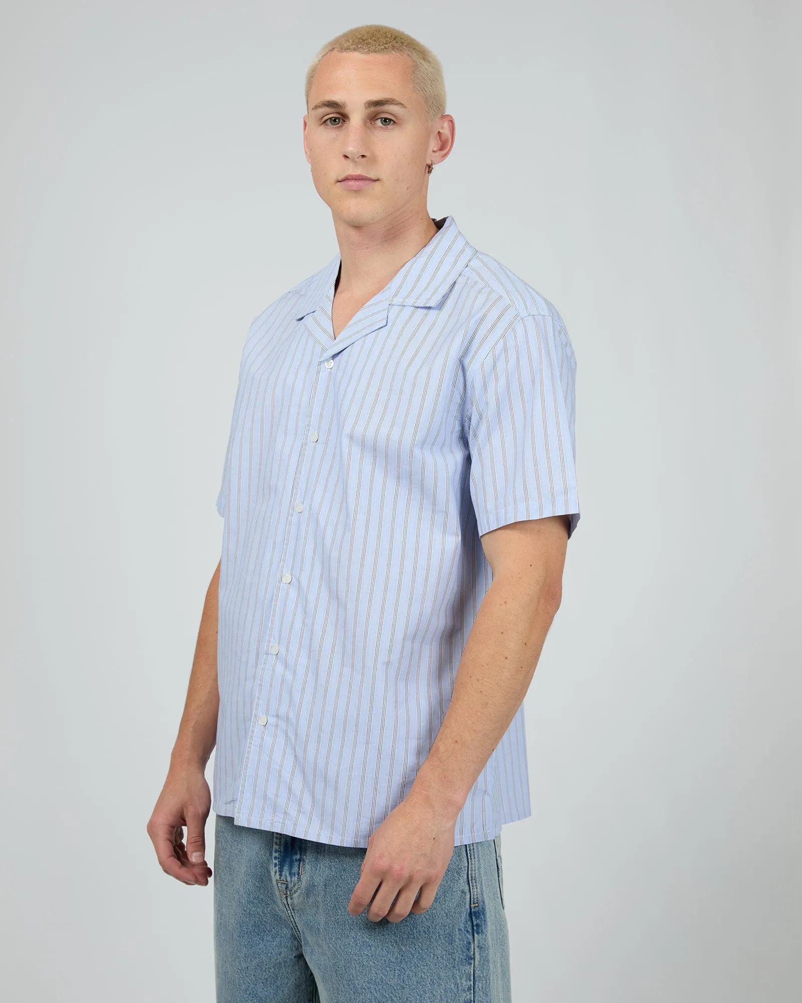 Lenny Stripe Shirt Light Blue