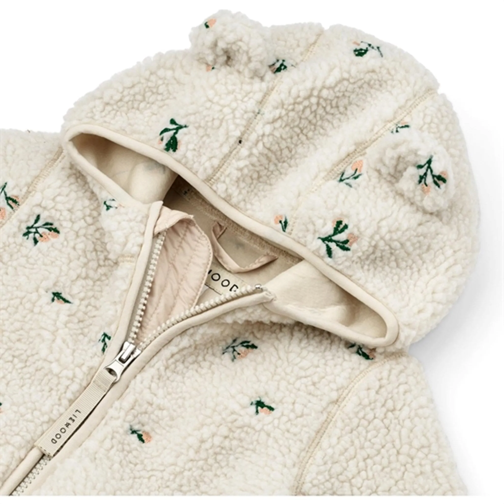Liewood Mara Pile Jacket Peach Sandy Embroidery