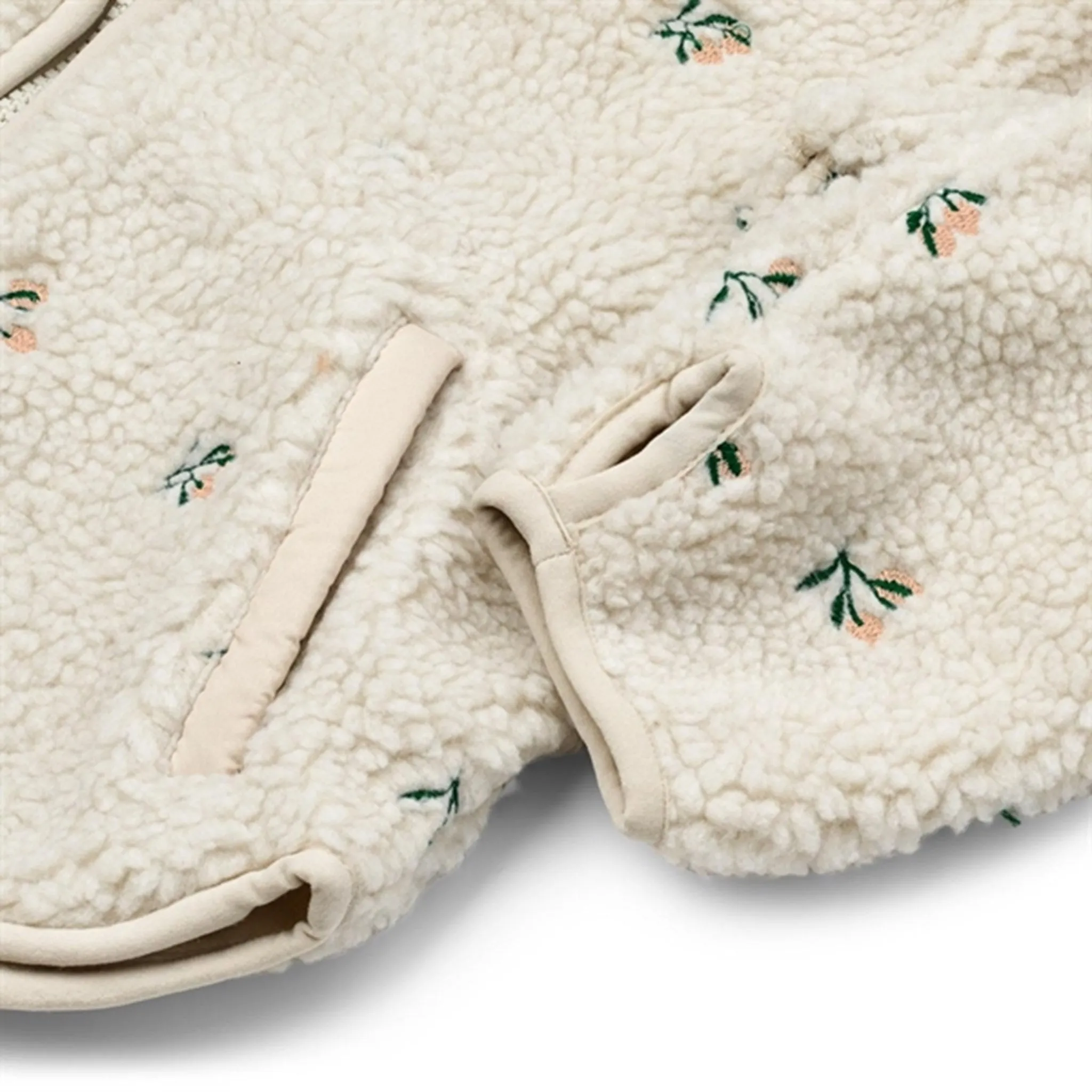 Liewood Mara Pile Jacket Peach Sandy Embroidery