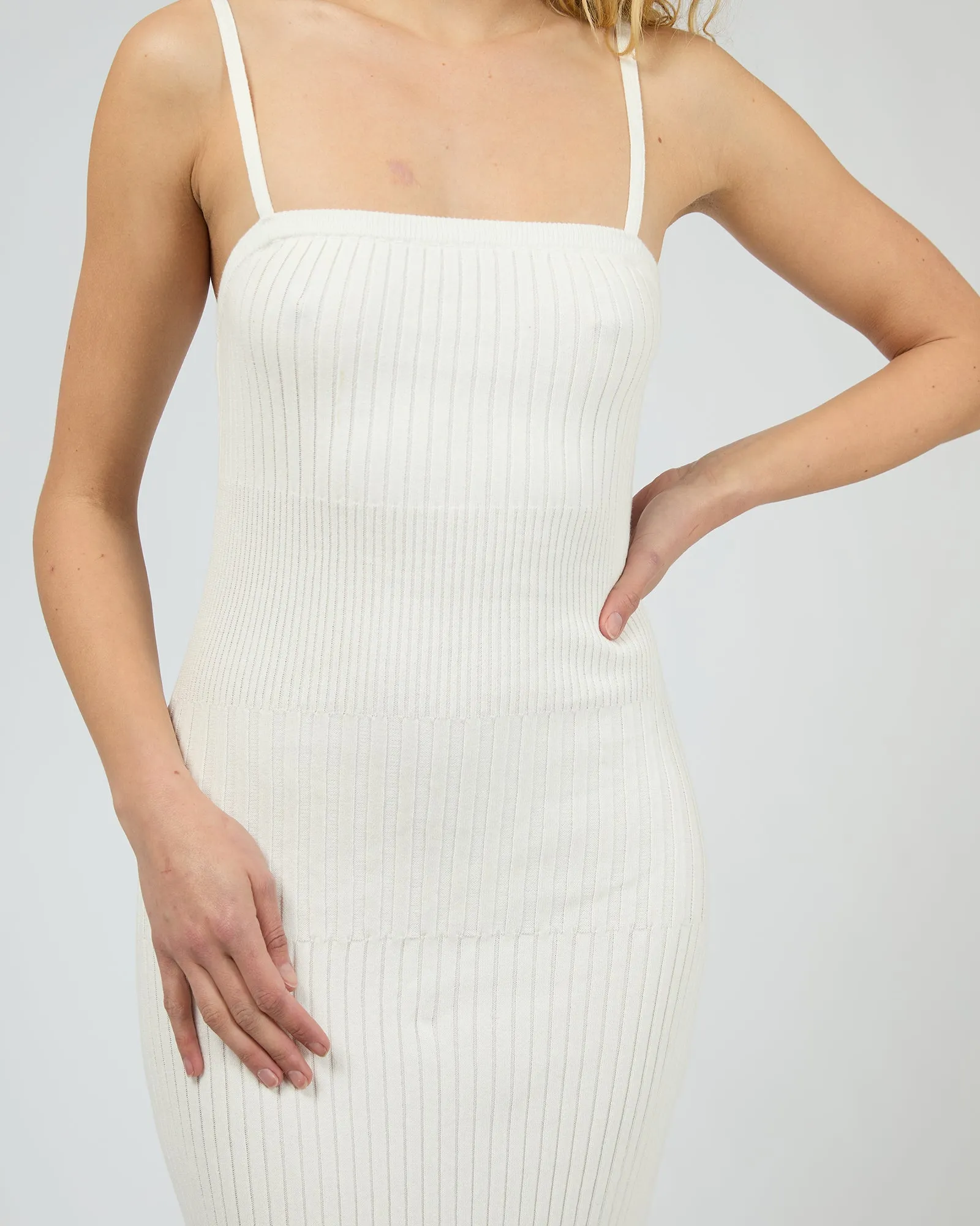 Luca Knit Maxi Dress White