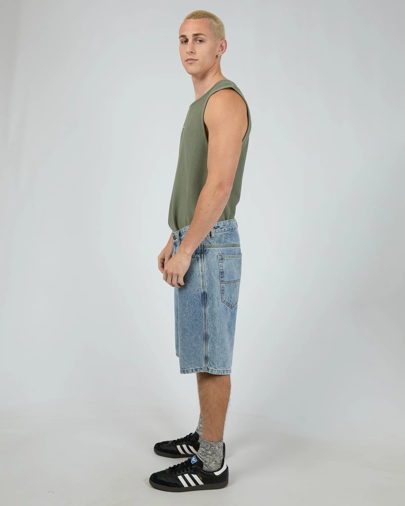 Lucas Textured Singlet Khaki