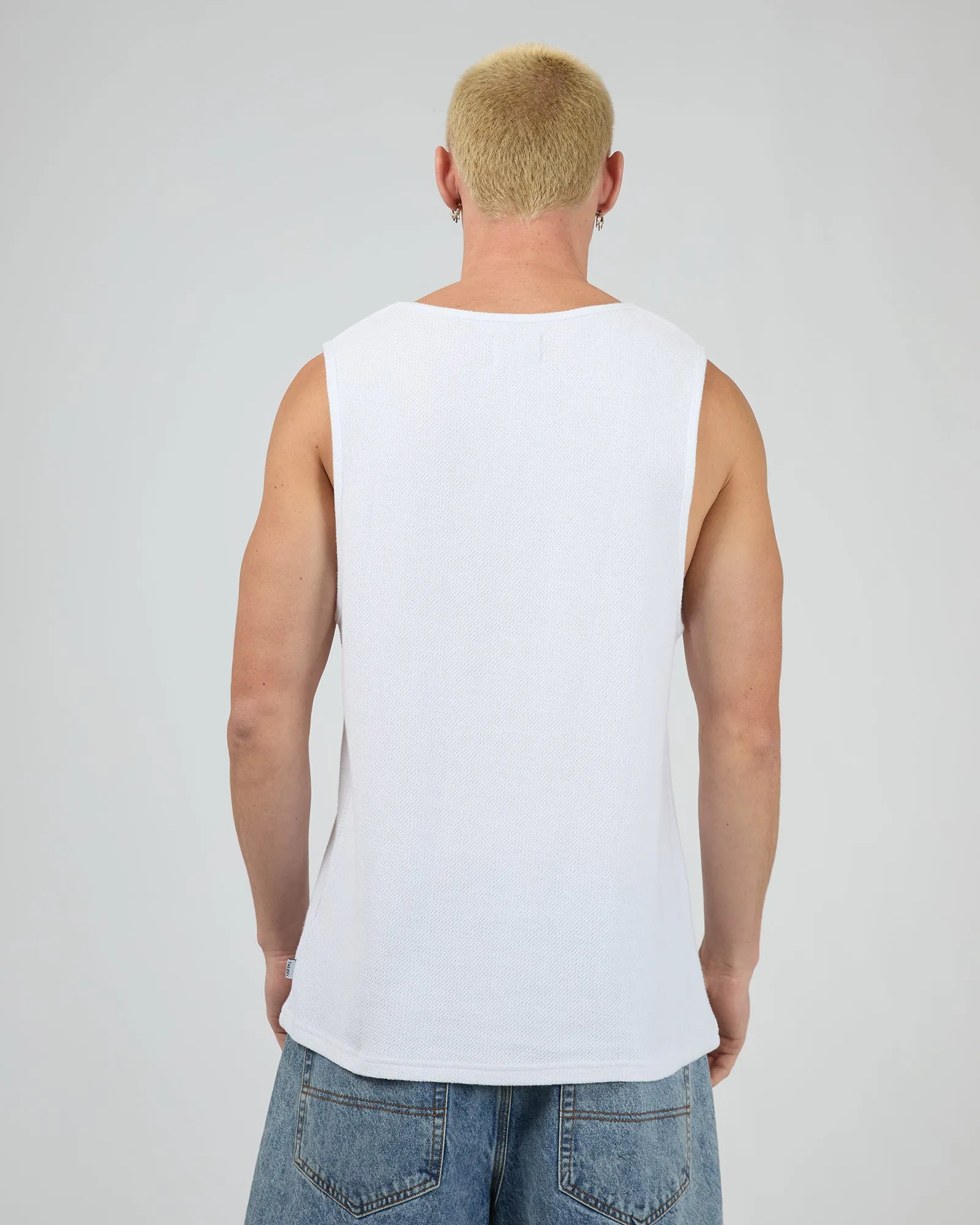 Lucas Textured Singlet White