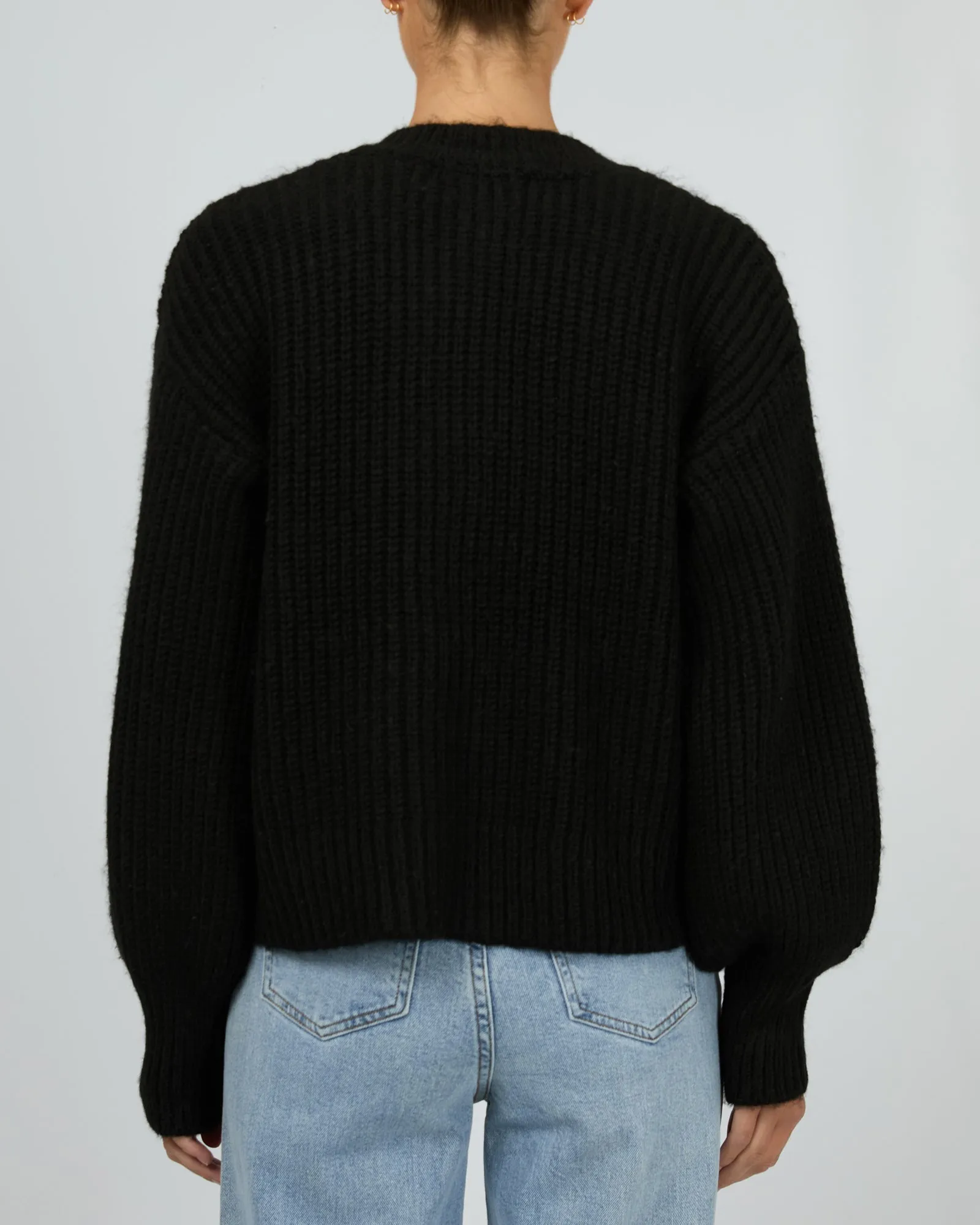Mari Knit Cardigan Black