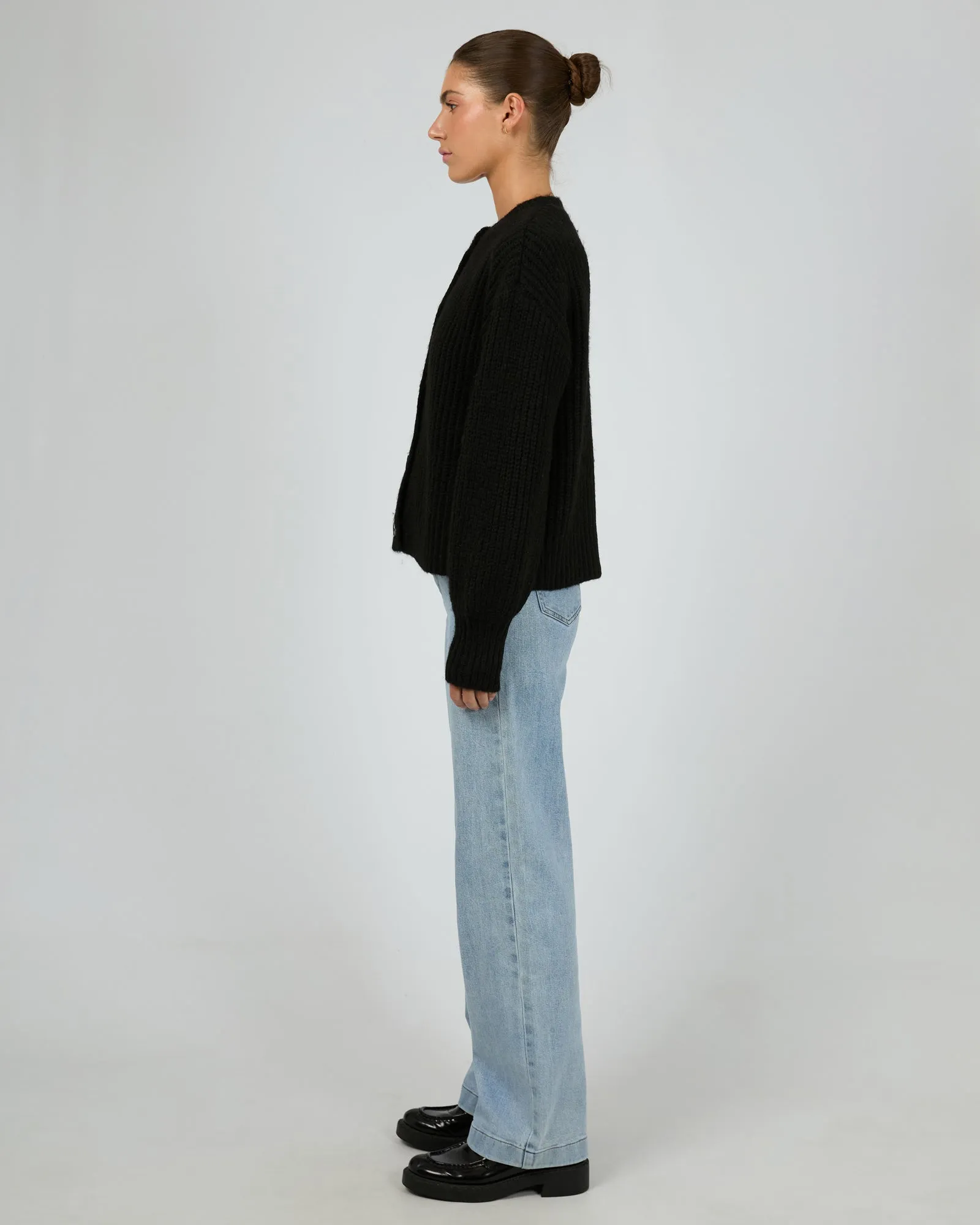 Mari Knit Cardigan Black