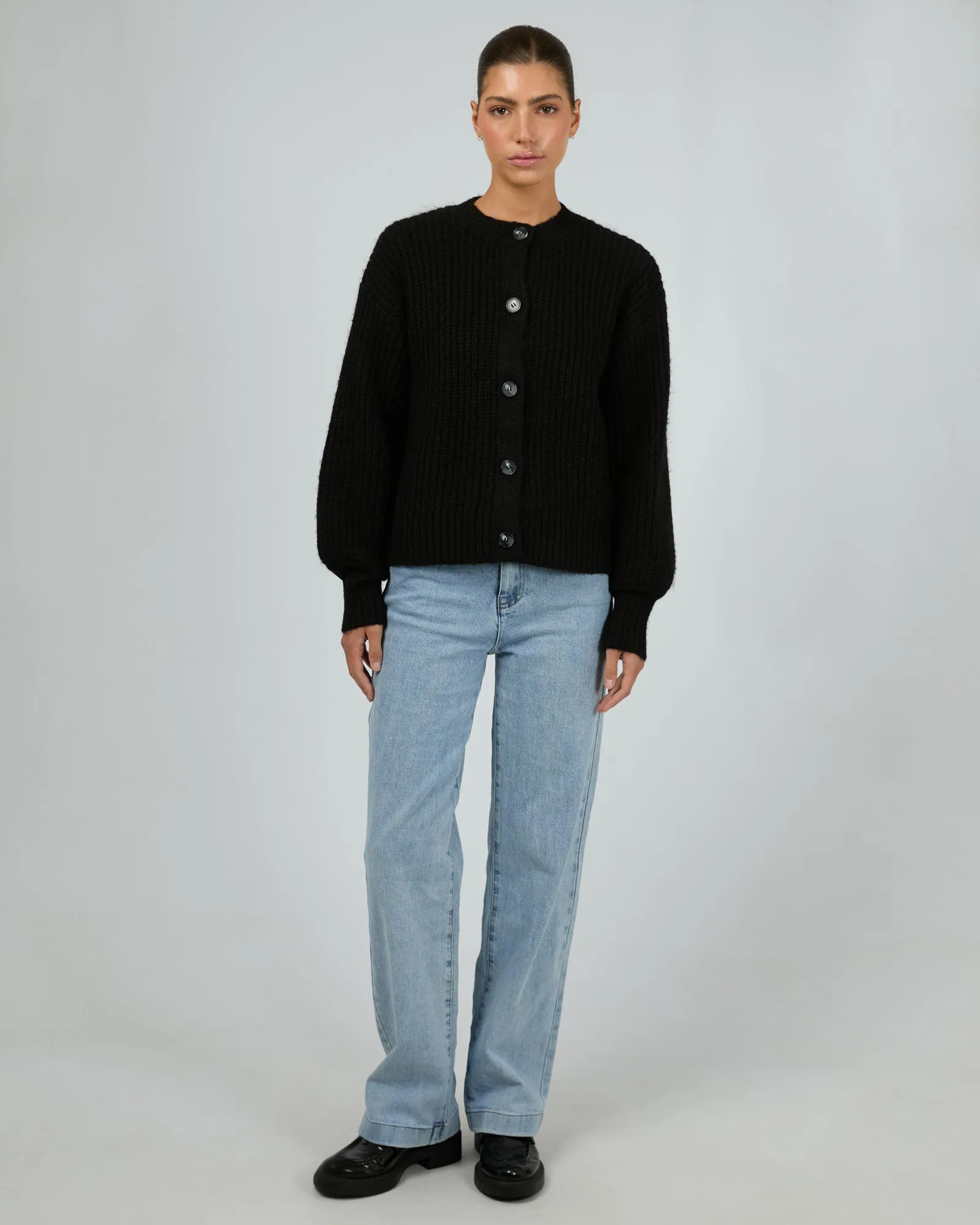 Mari Knit Cardigan Black