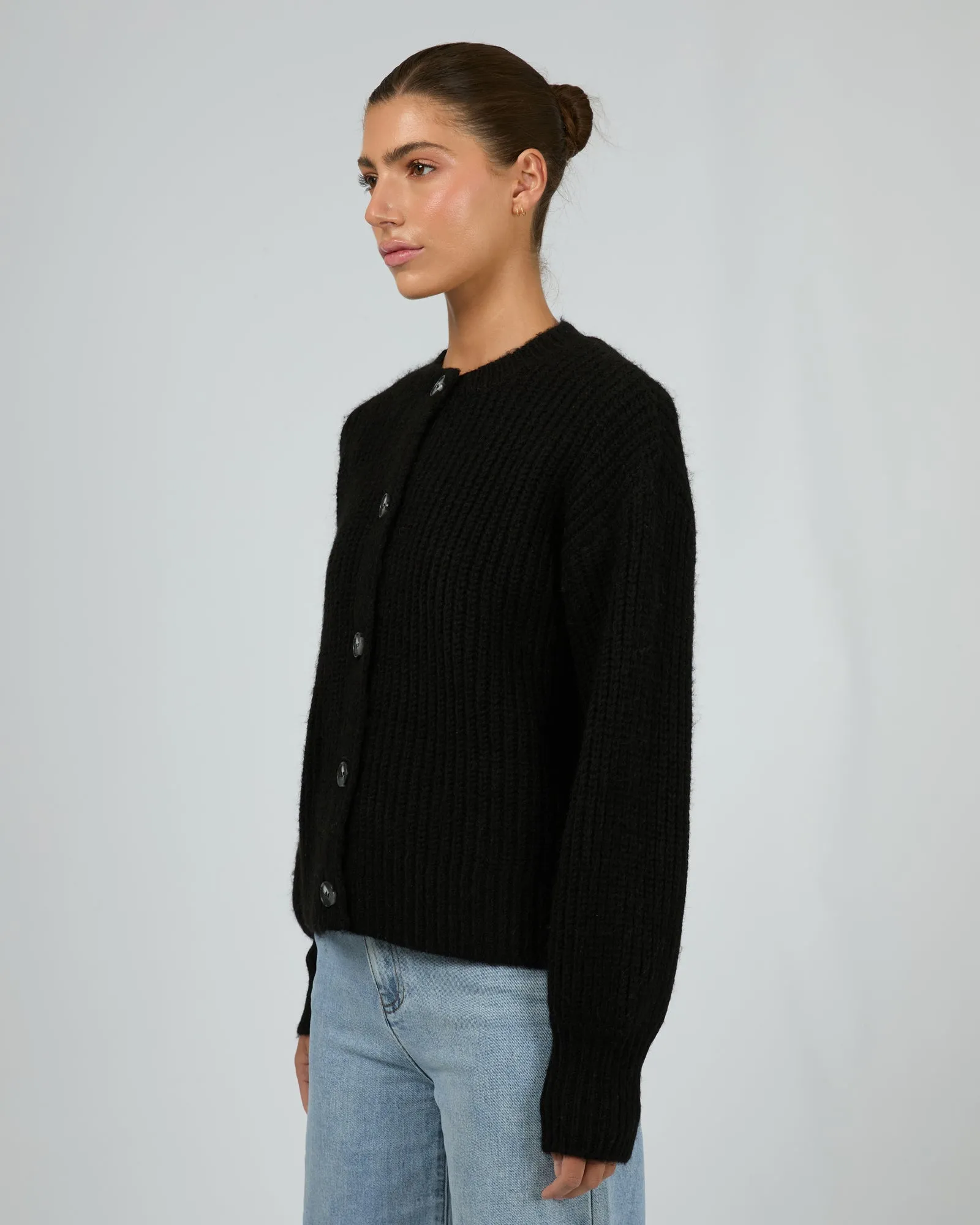Mari Knit Cardigan Black