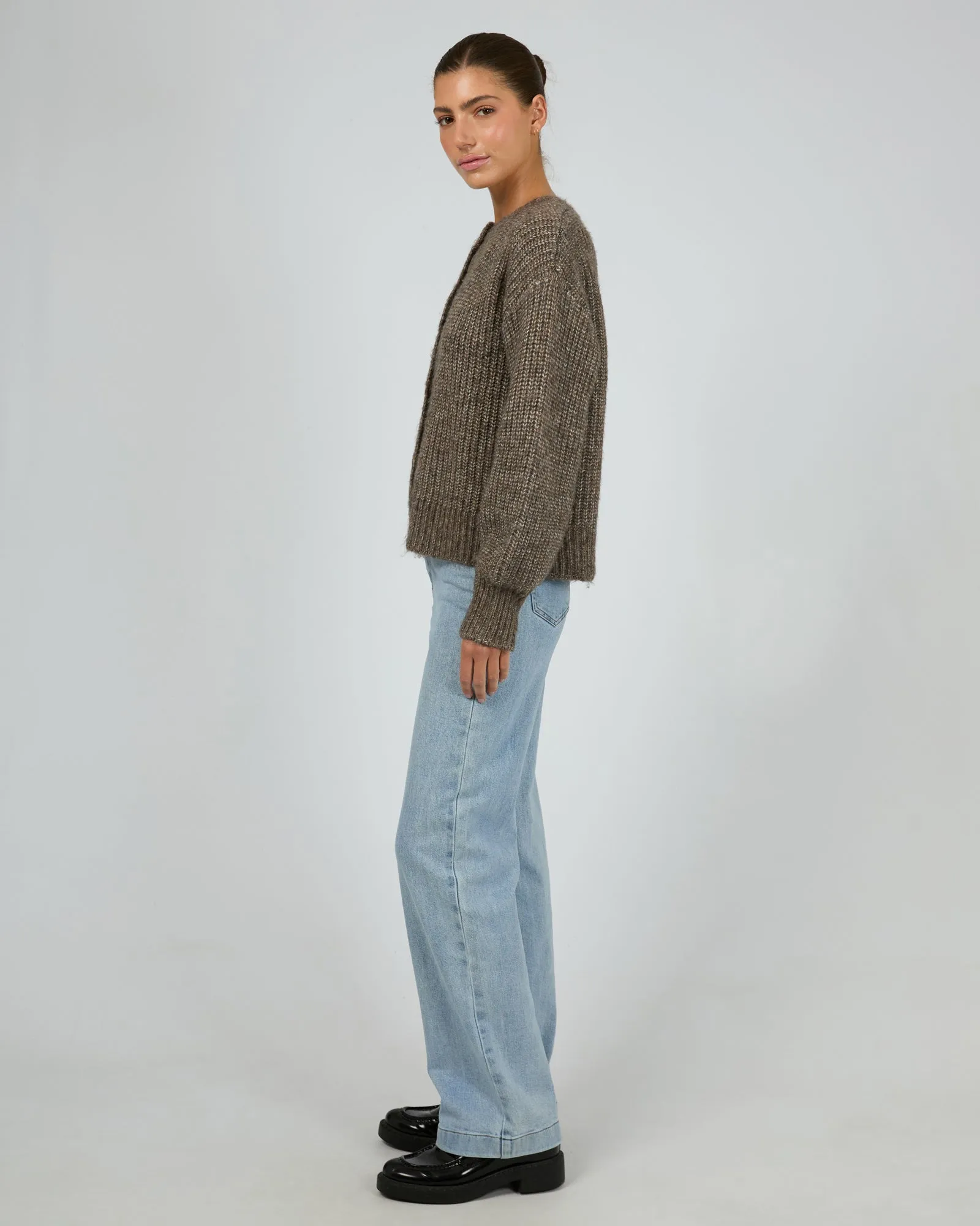 Mari Knit Cardigan Brown