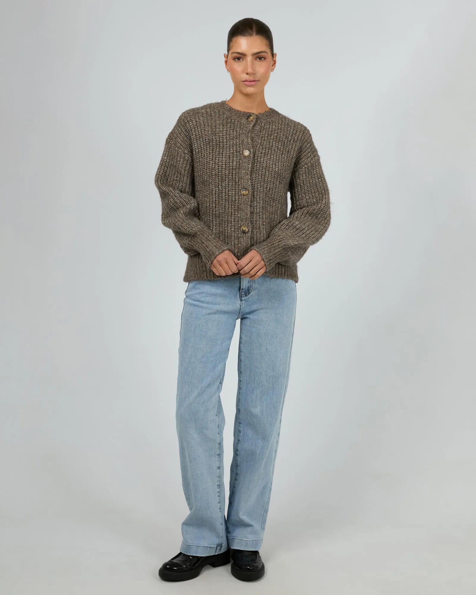 Mari Knit Cardigan Brown
