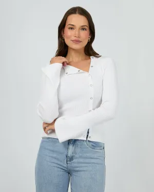 Marleigh Knit Long Sleeve White