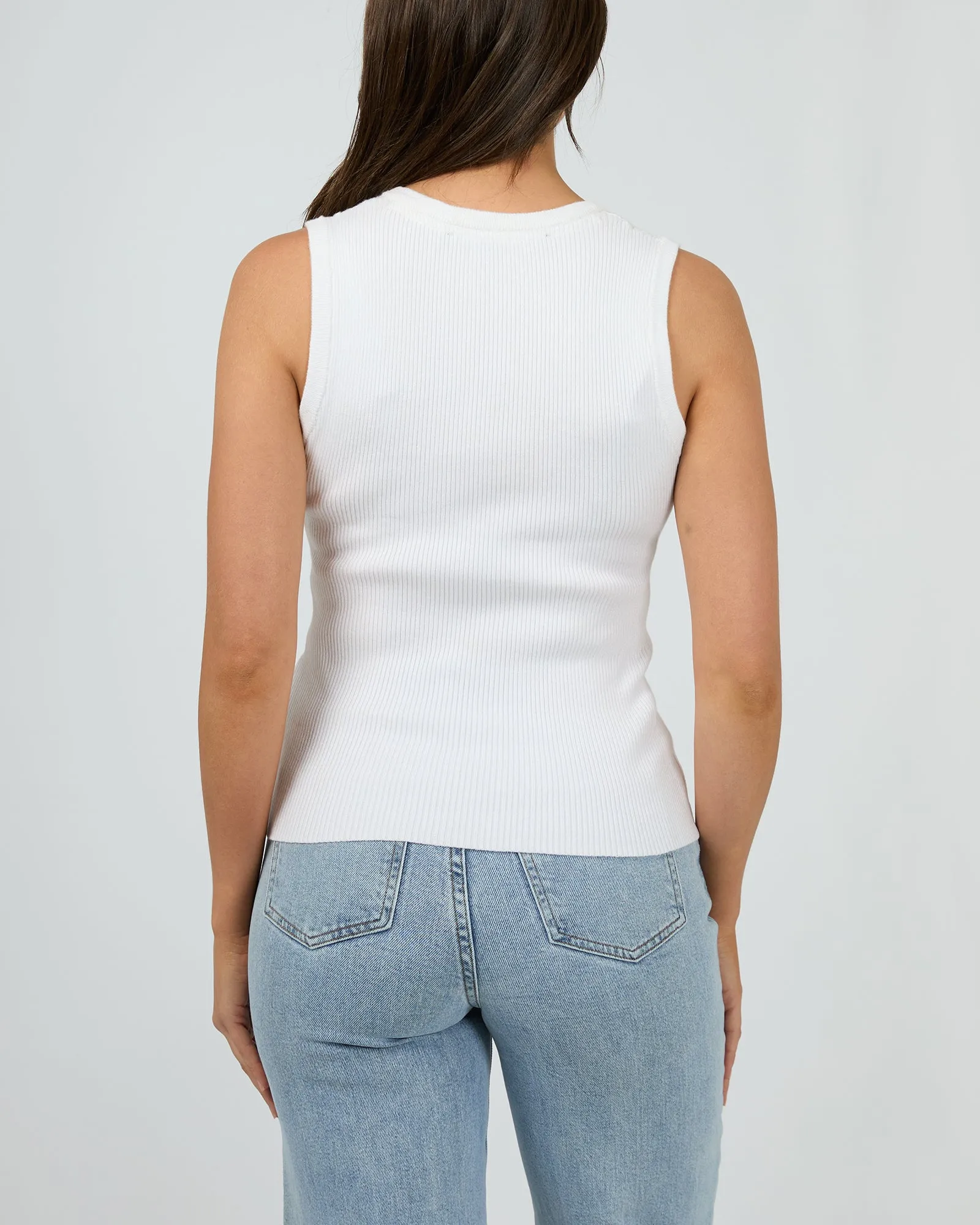 Marleigh Knit Tank White