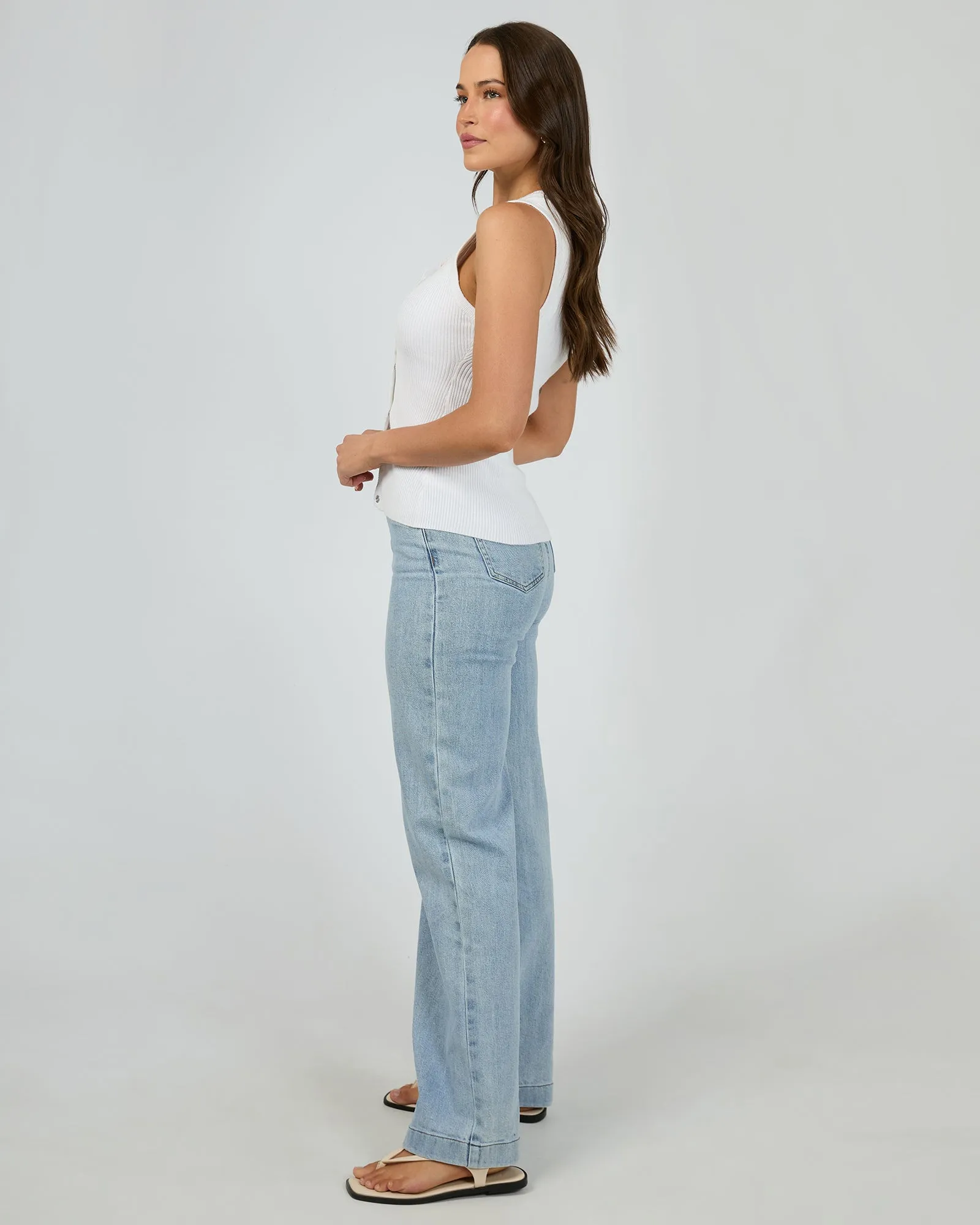 Marleigh Knit Tank White