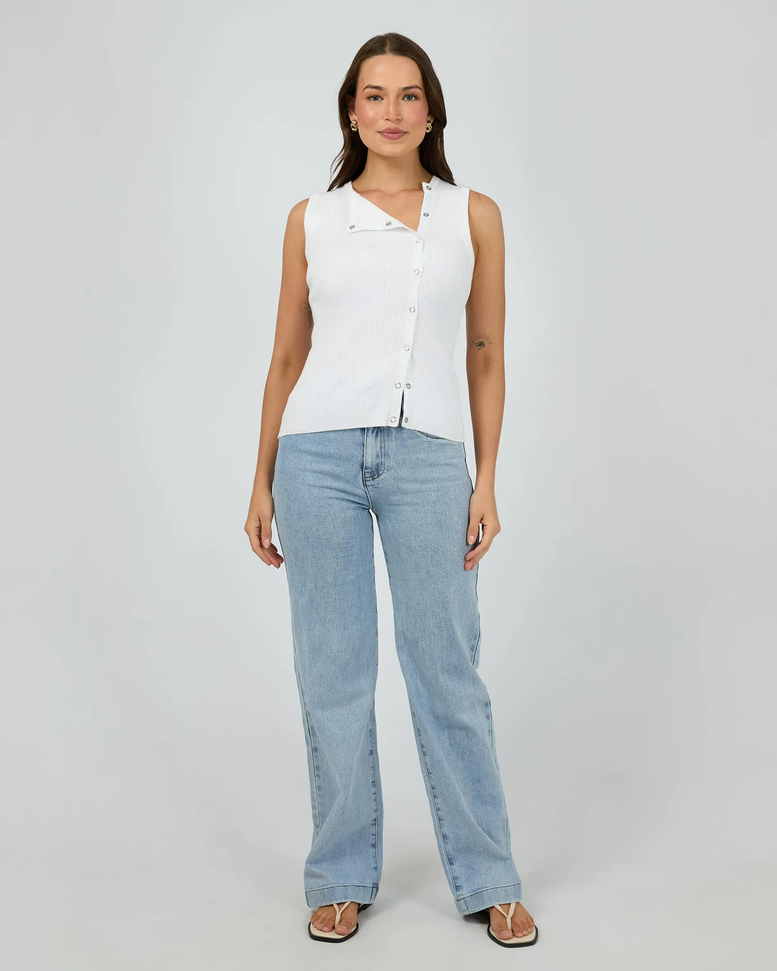 Marleigh Knit Tank White