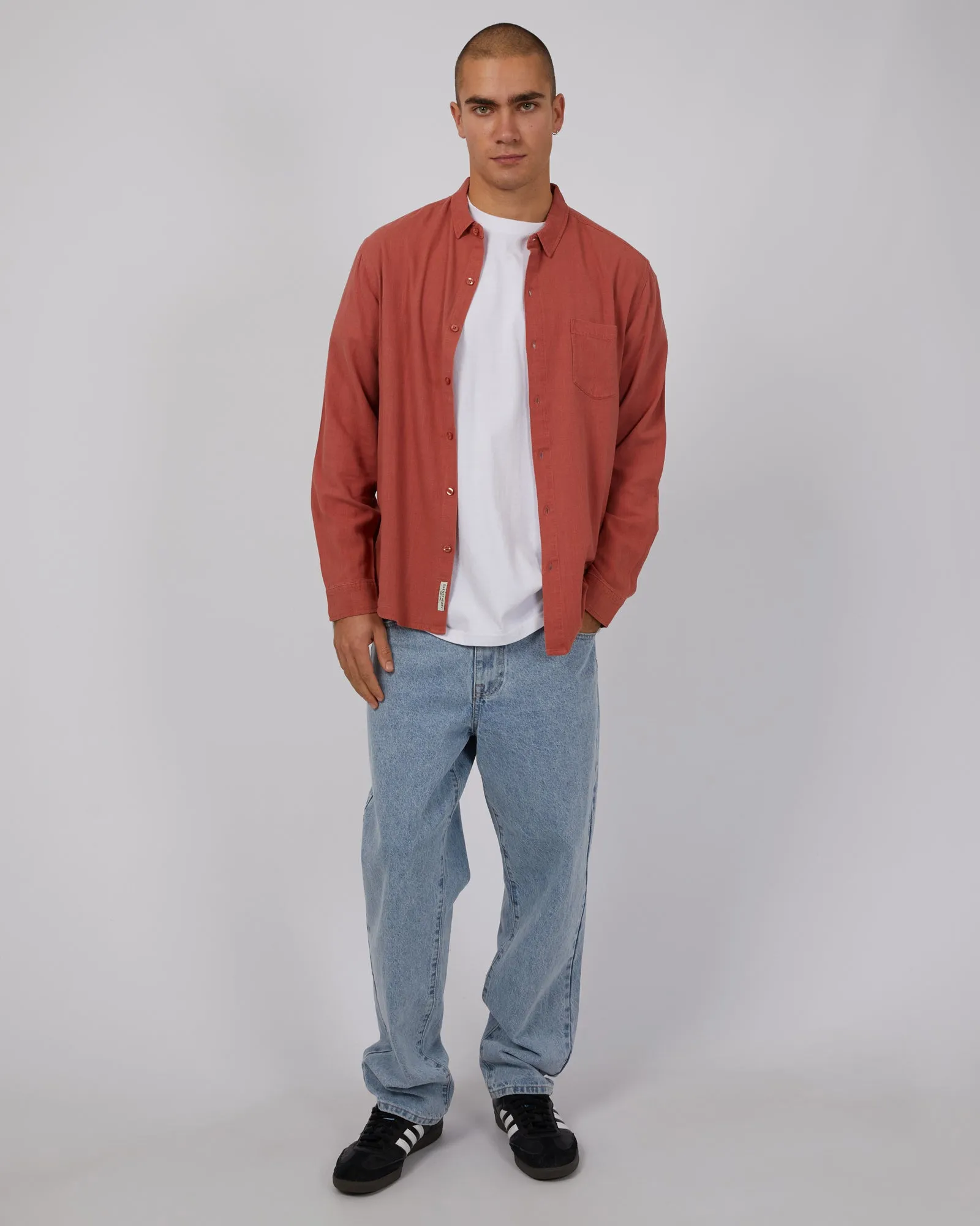 Mason Linen Long Sleeve Shirt Musk