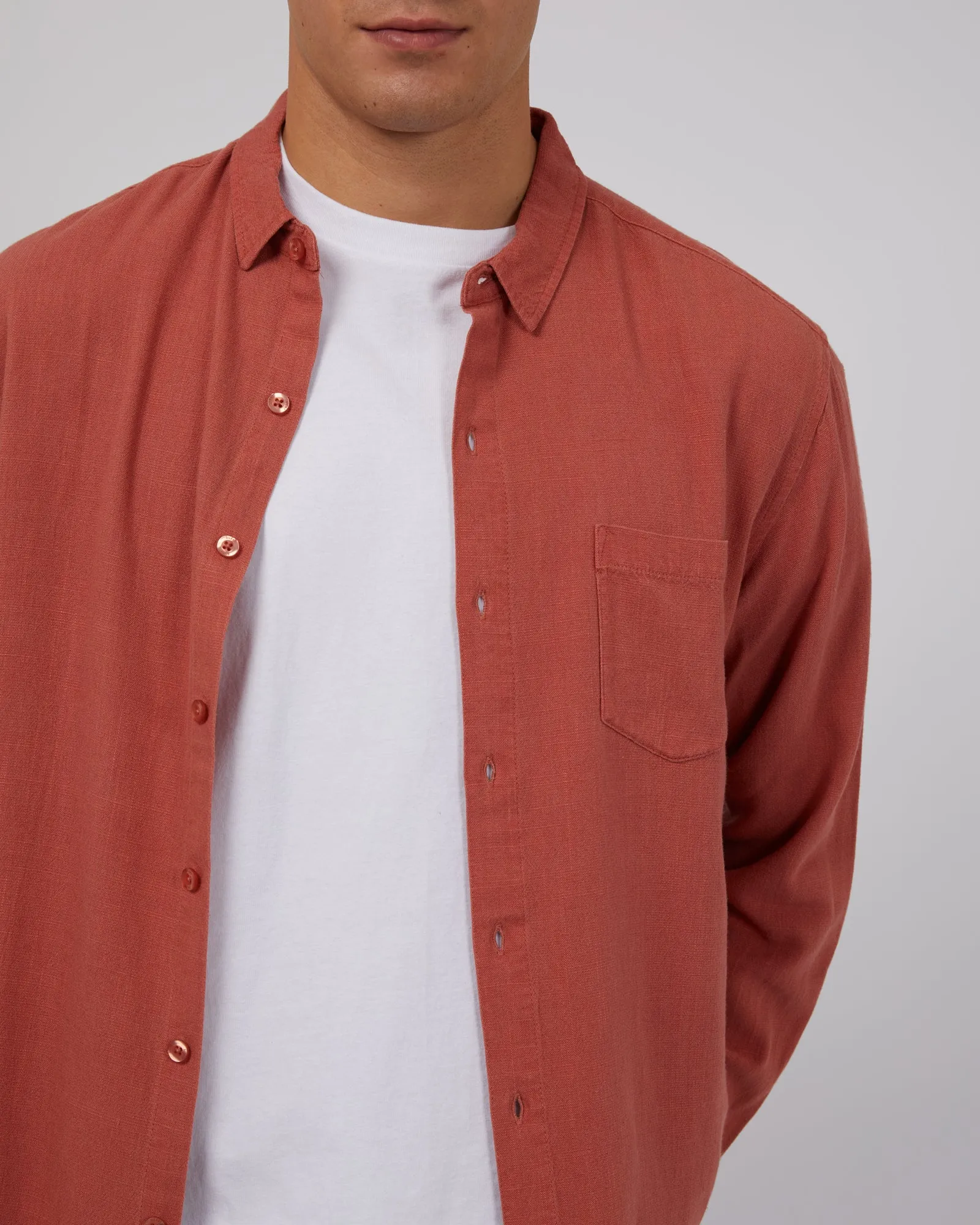 Mason Linen Long Sleeve Shirt Musk