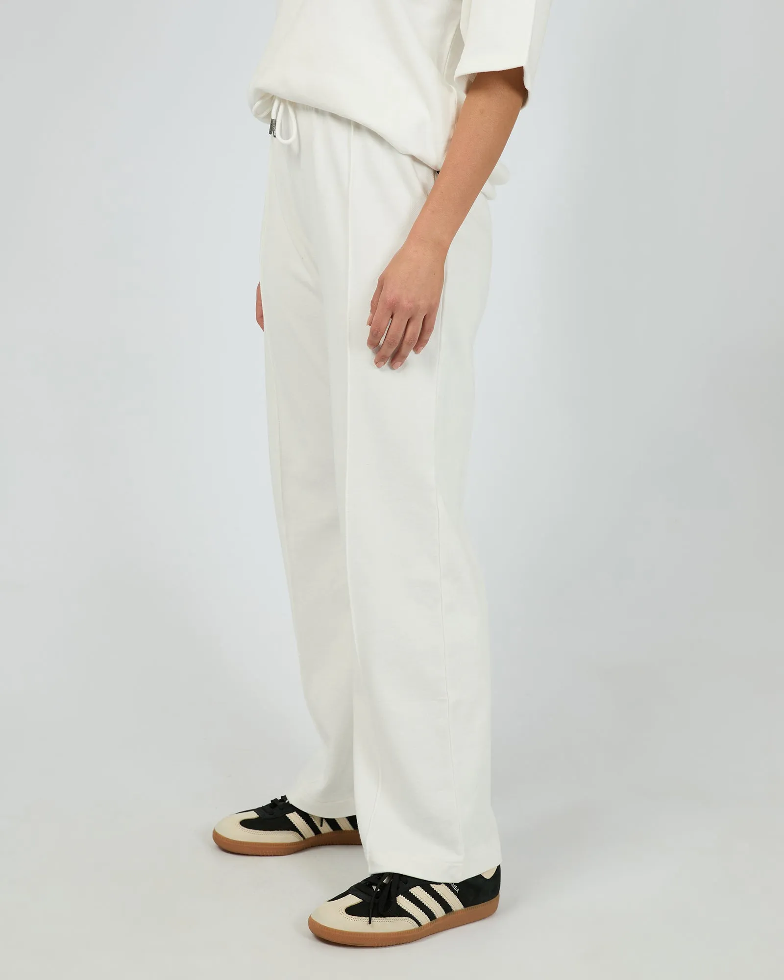 Nara Wide Leg Trackpant Vintage White