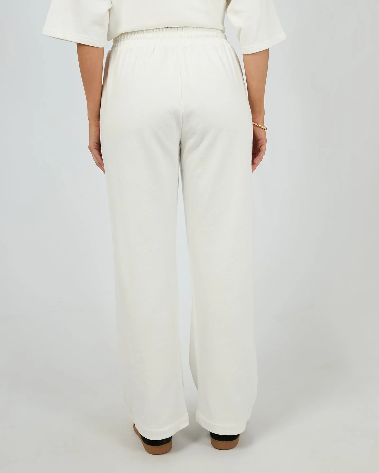 Nara Wide Leg Trackpant Vintage White