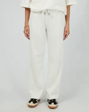 Nara Wide Leg Trackpant Vintage White