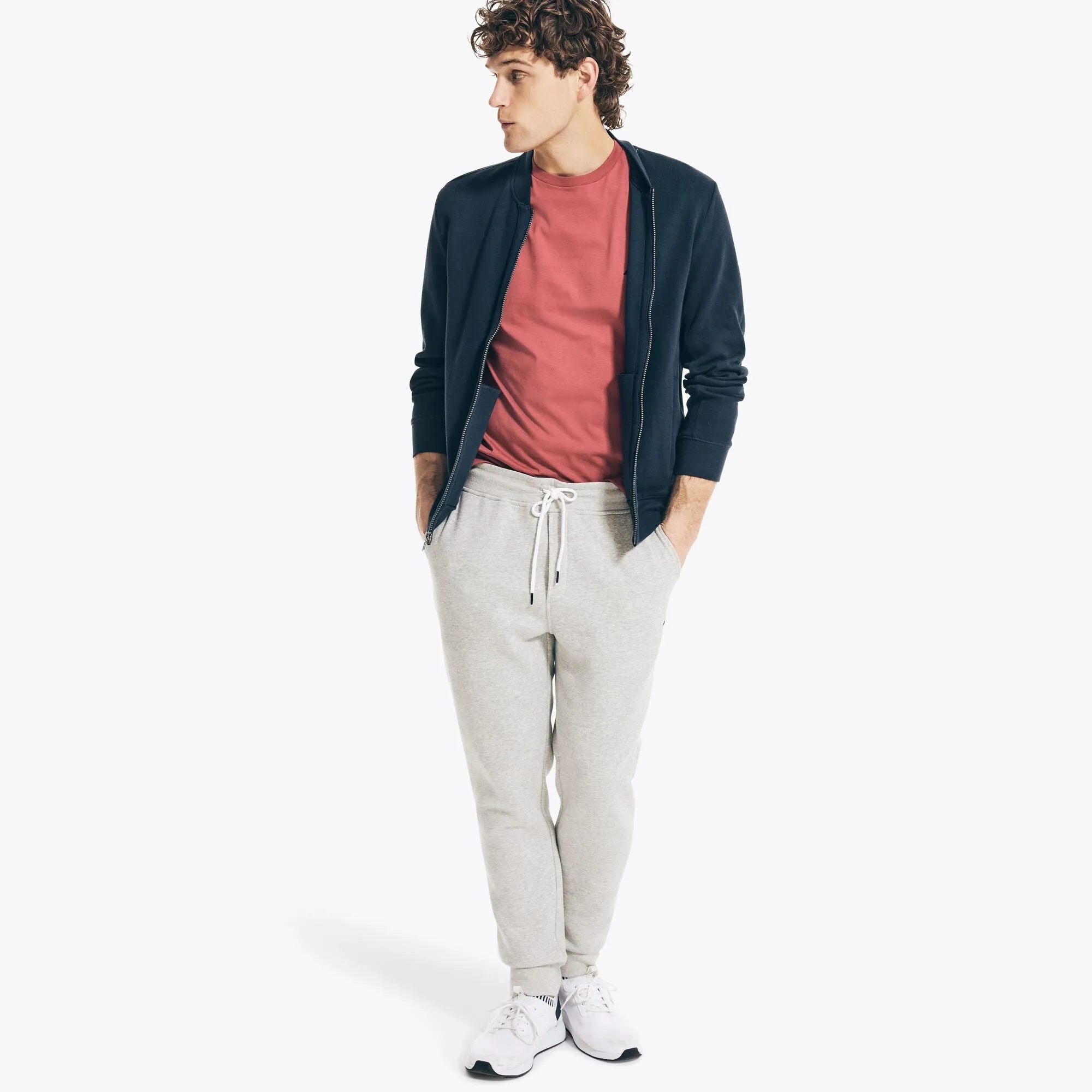 Nautica Mens Solid Crewneck T-Shirt