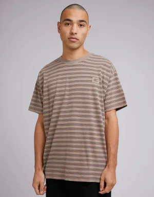 Overdyed Stripe Tee Mushroom