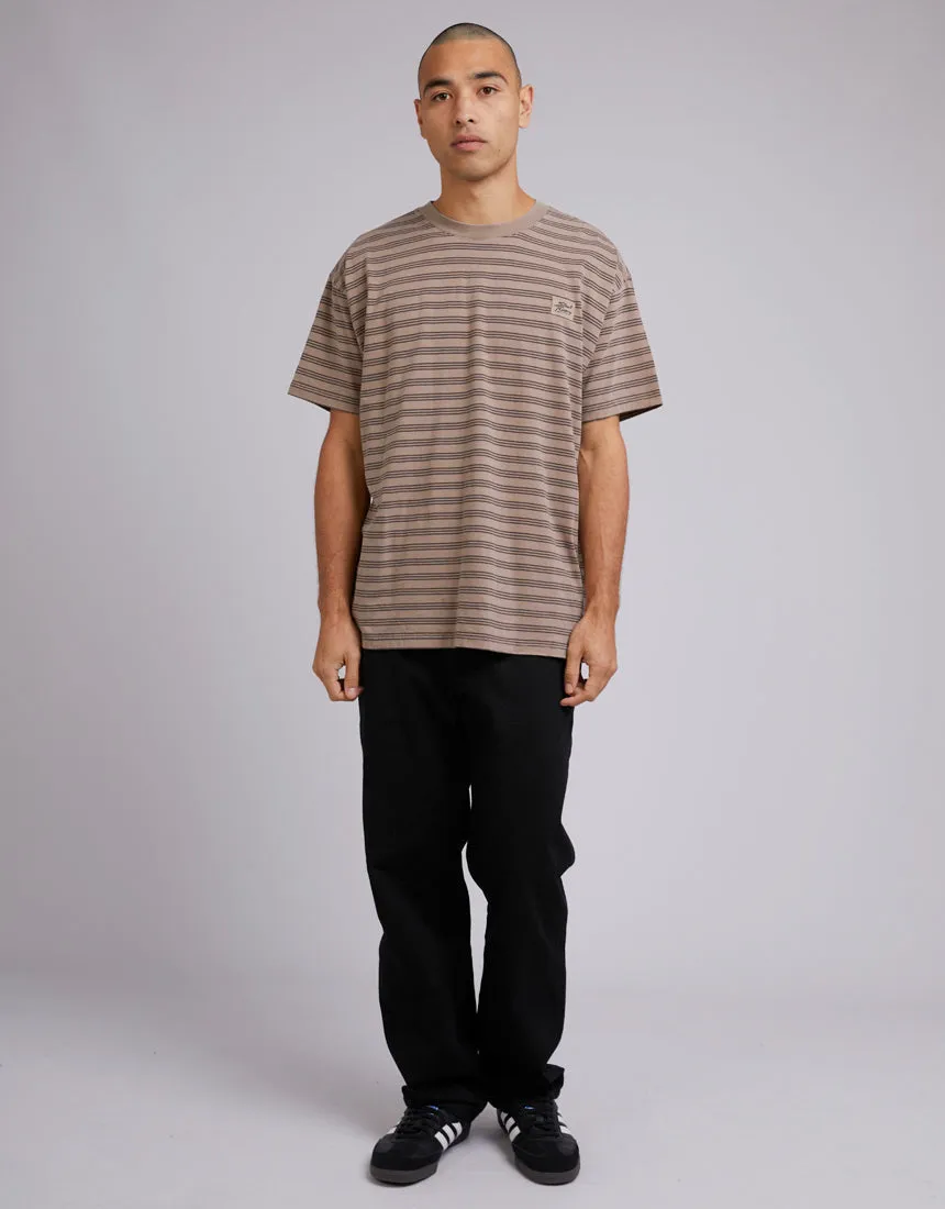Overdyed Stripe Tee Mushroom