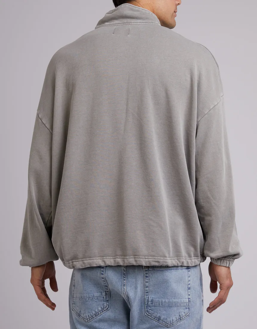 Oversized 1/4 Zip Jumper Grey