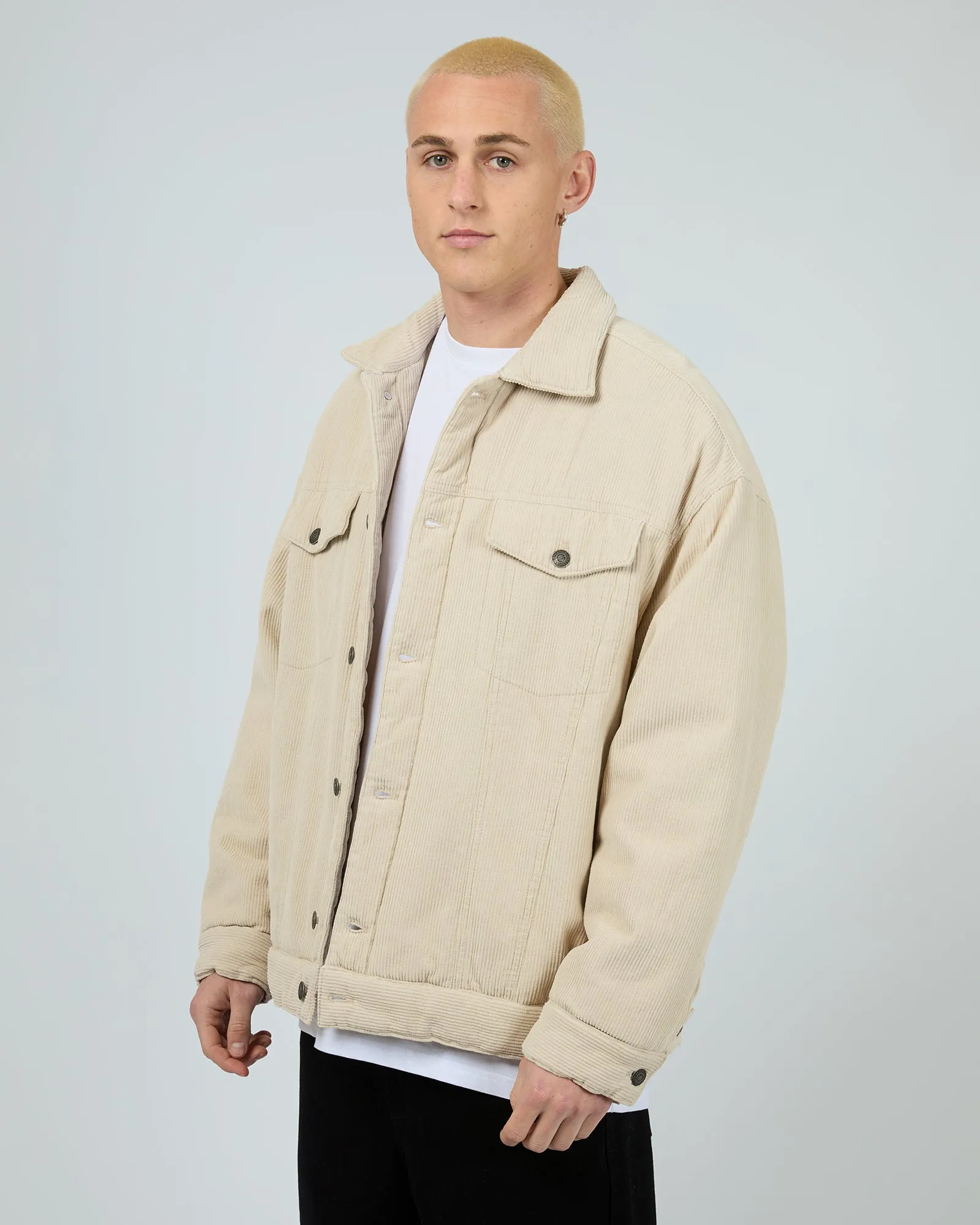 Oversized Cord Jacket Natural