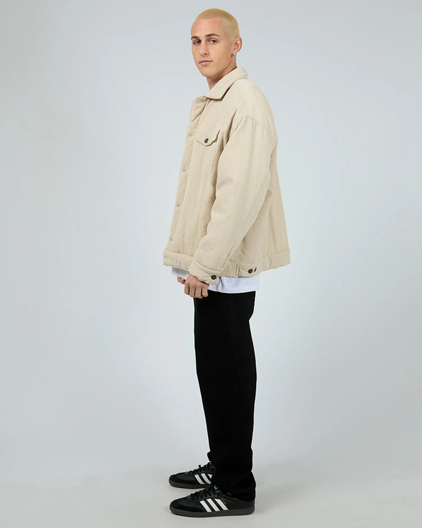 Oversized Cord Jacket Natural