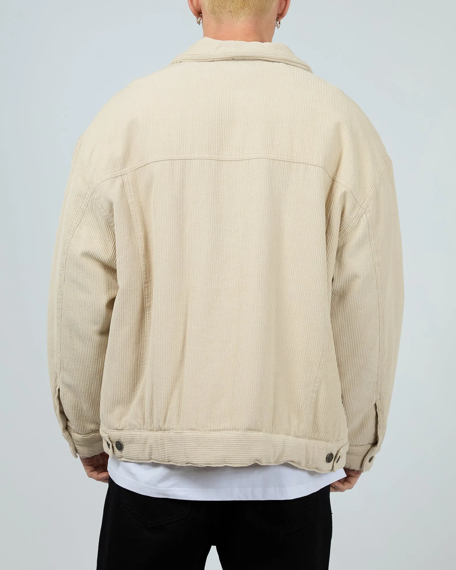 Oversized Cord Jacket Natural