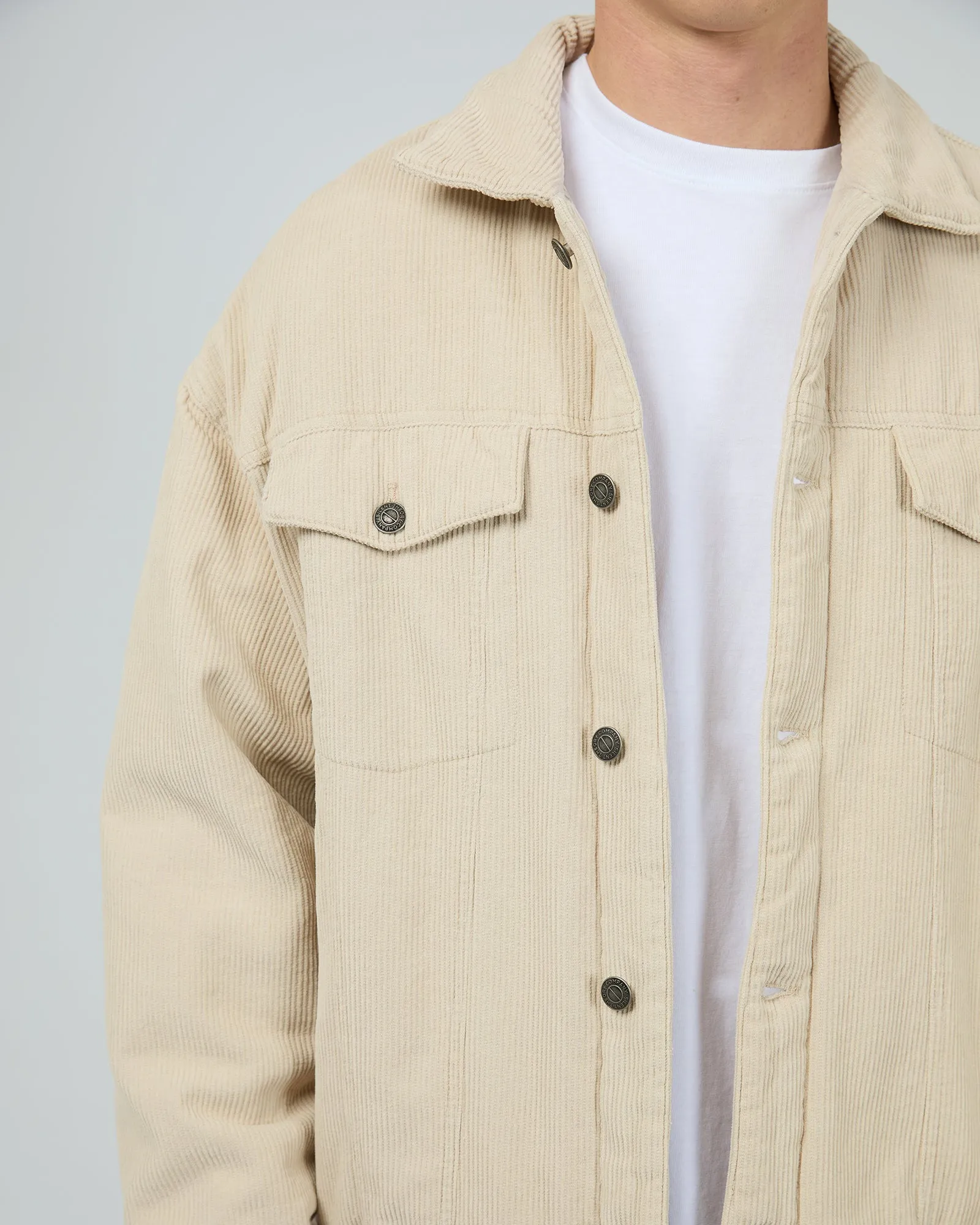 Oversized Cord Jacket Natural