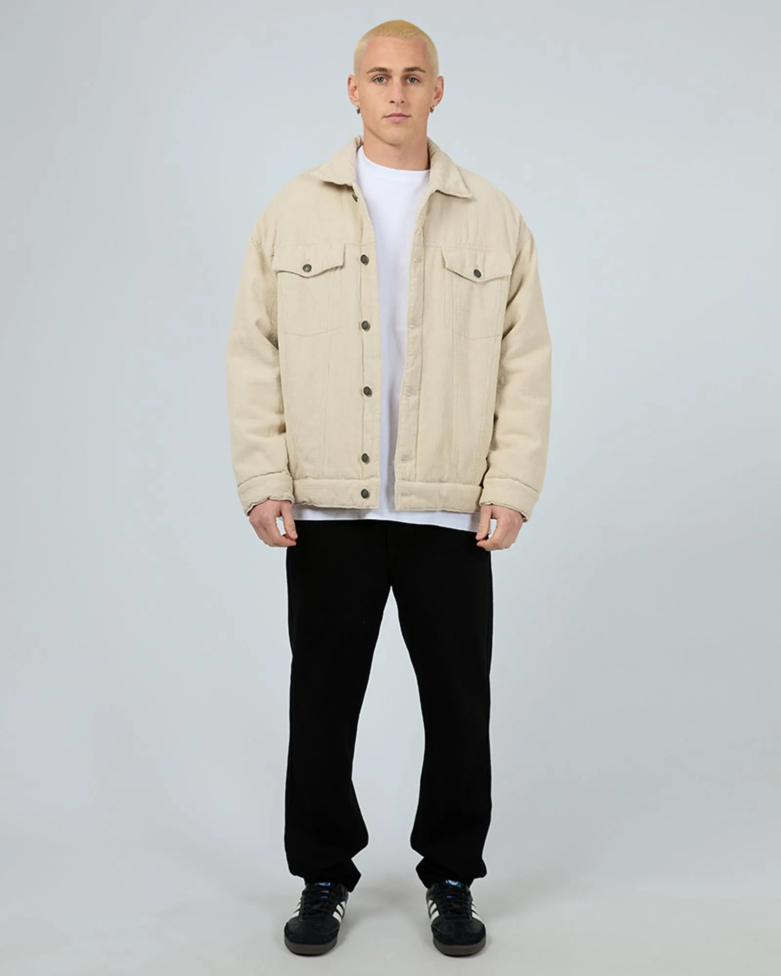 Oversized Cord Jacket Natural
