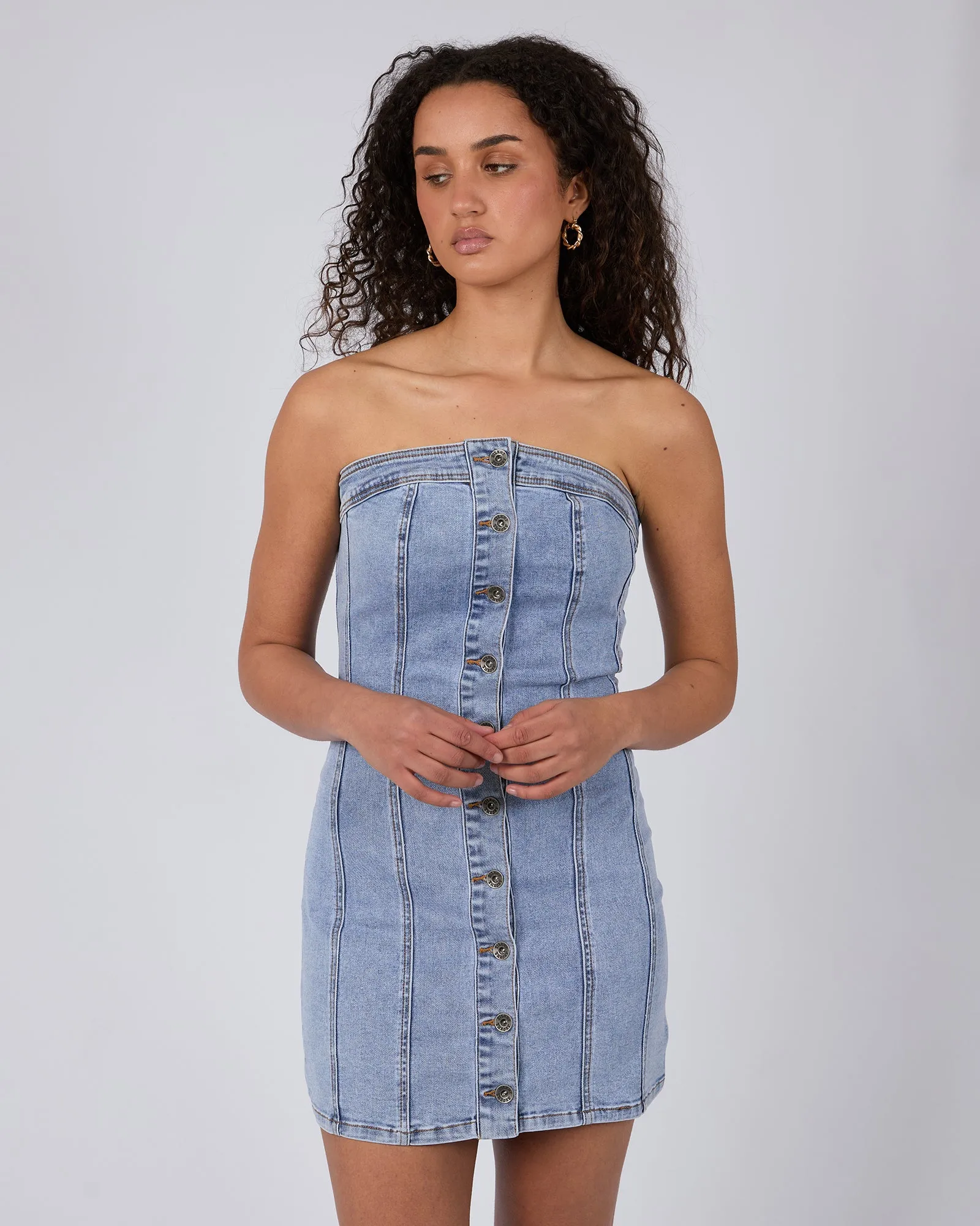 Paige Mini Dress Light Blue