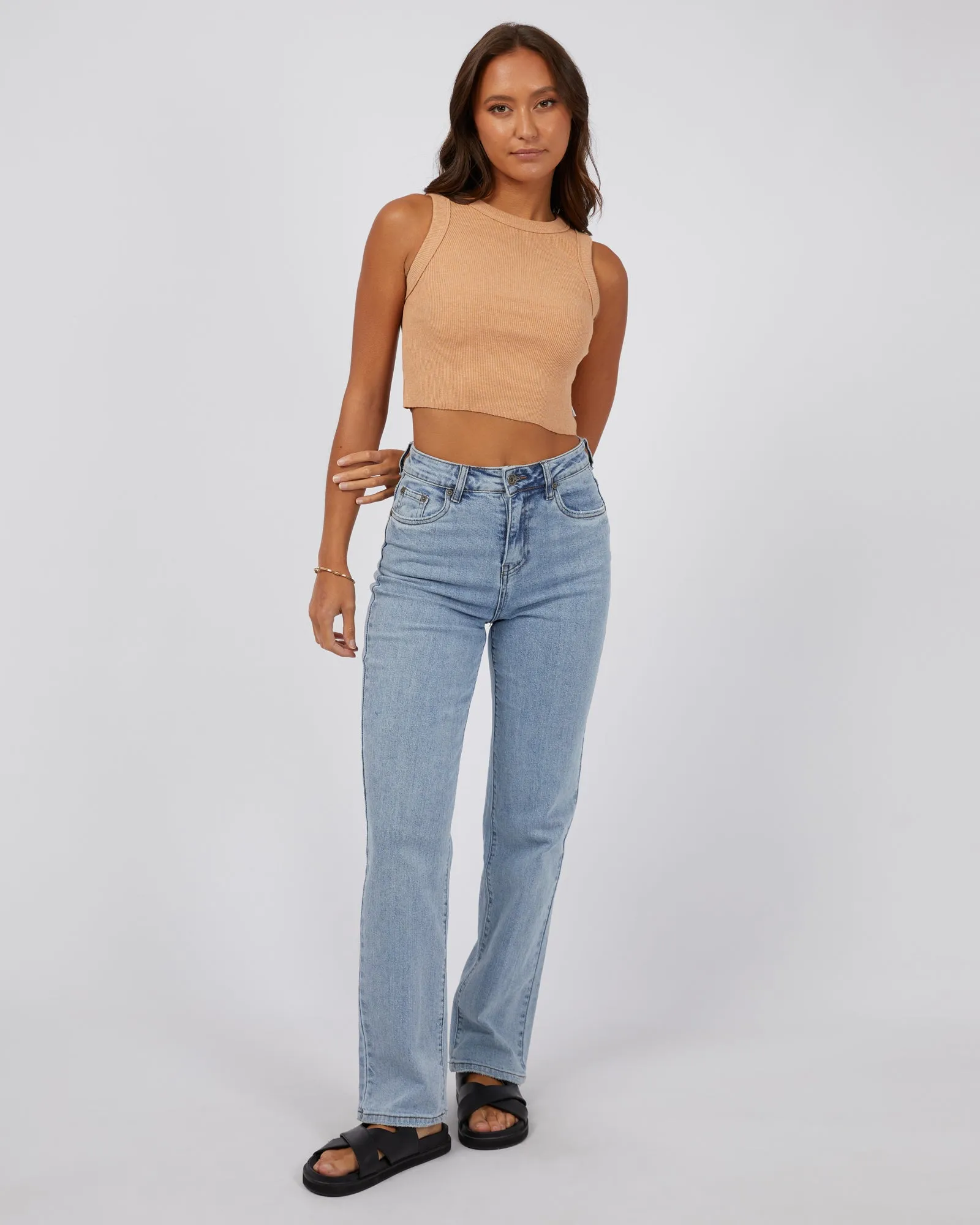 Pia Crop Tank Peach