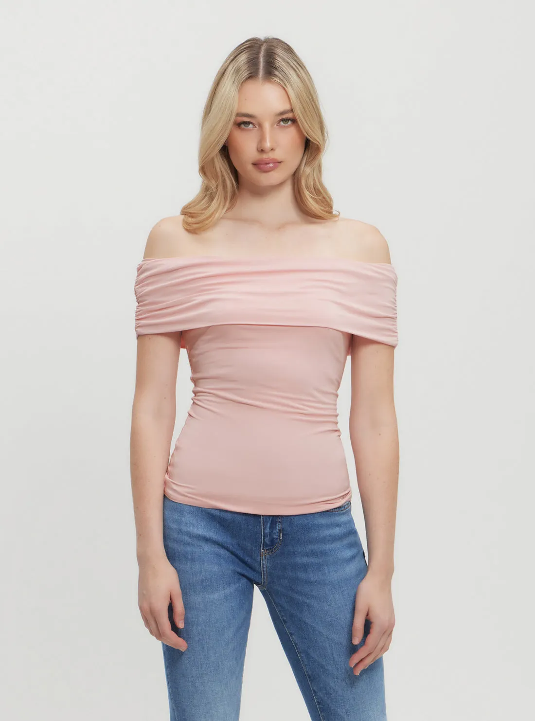 Pink Charlotte Off Shoulder Top Guess