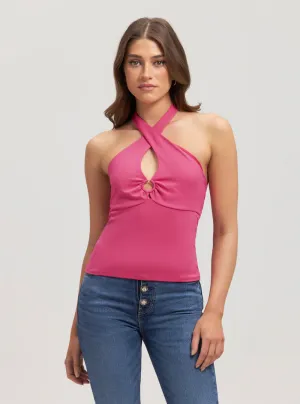 Pink Halter Kamia Top Guess